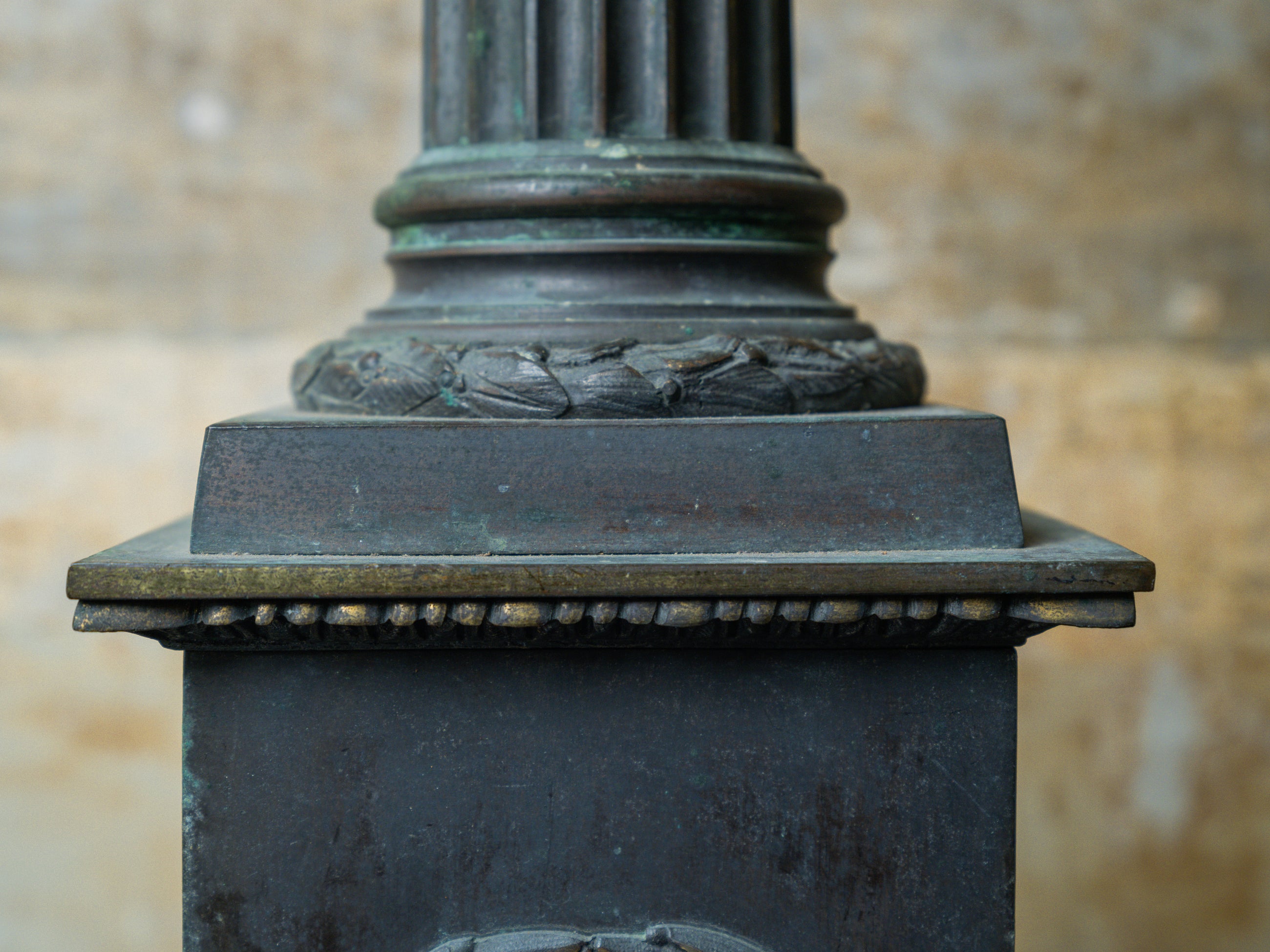 A Large 19th Century Column Table Lamp