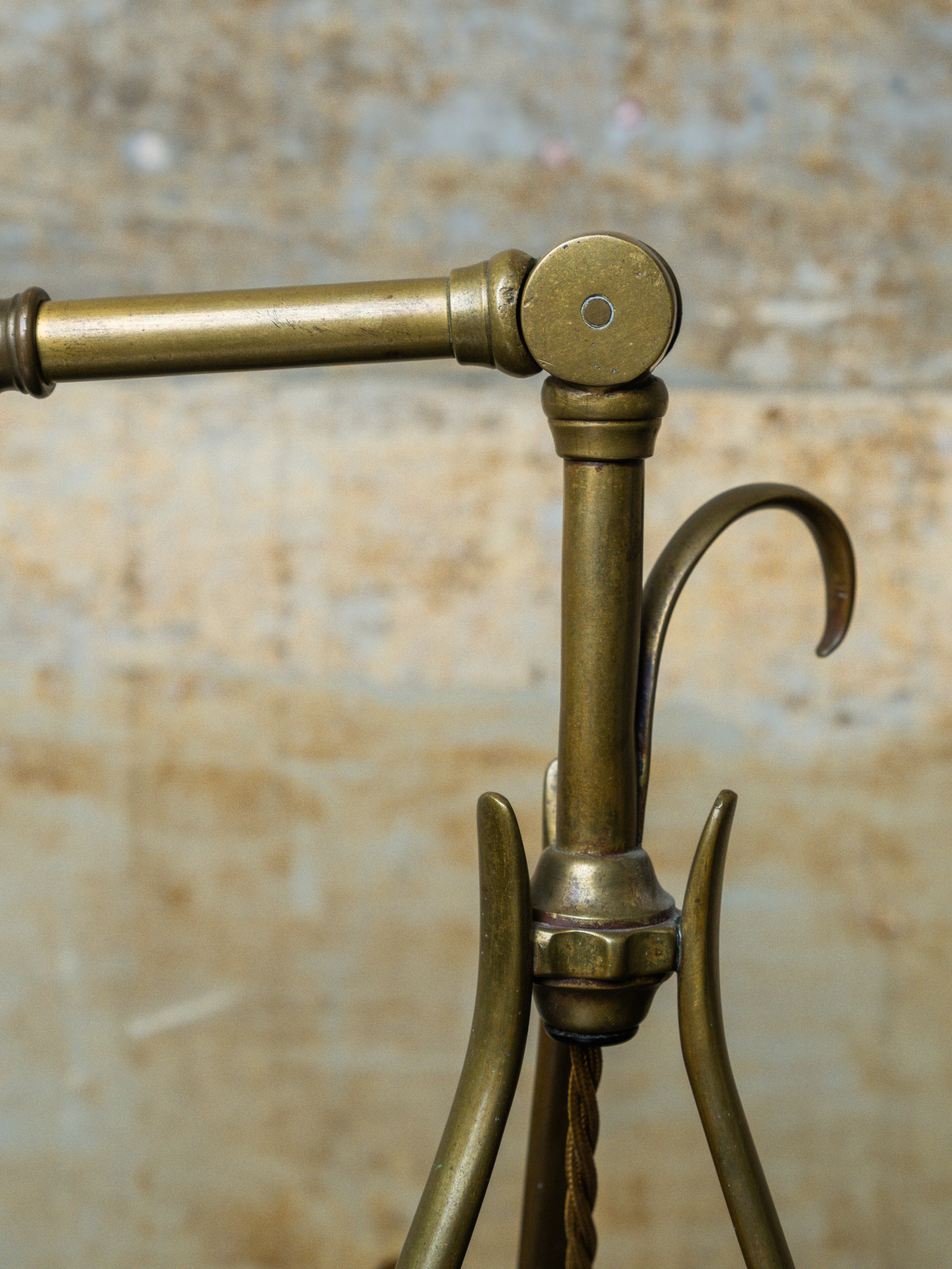 An Adjustable Brass W A S Benson Table Lamp