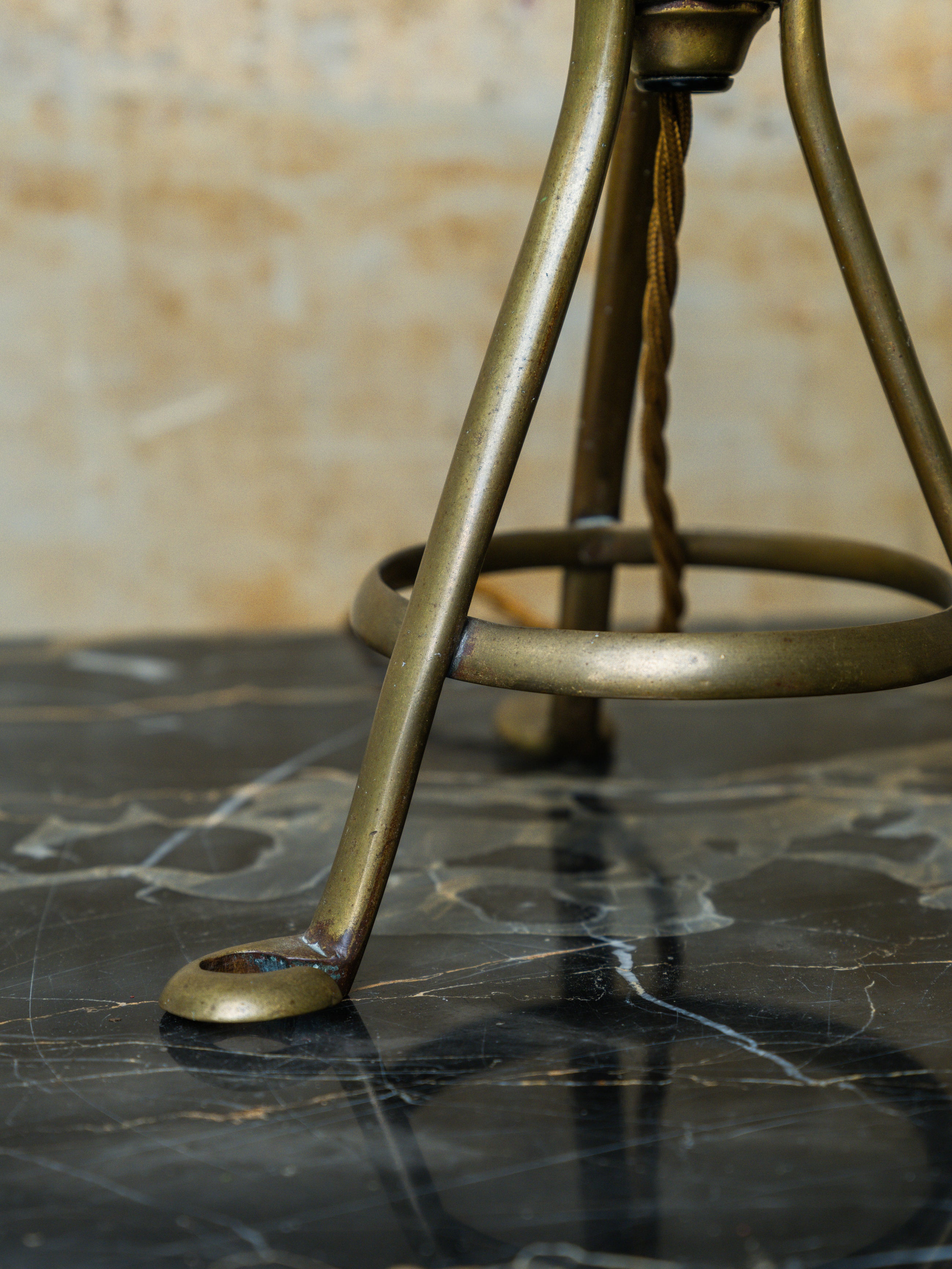 An Adjustable Brass W A S Benson Table Lamp