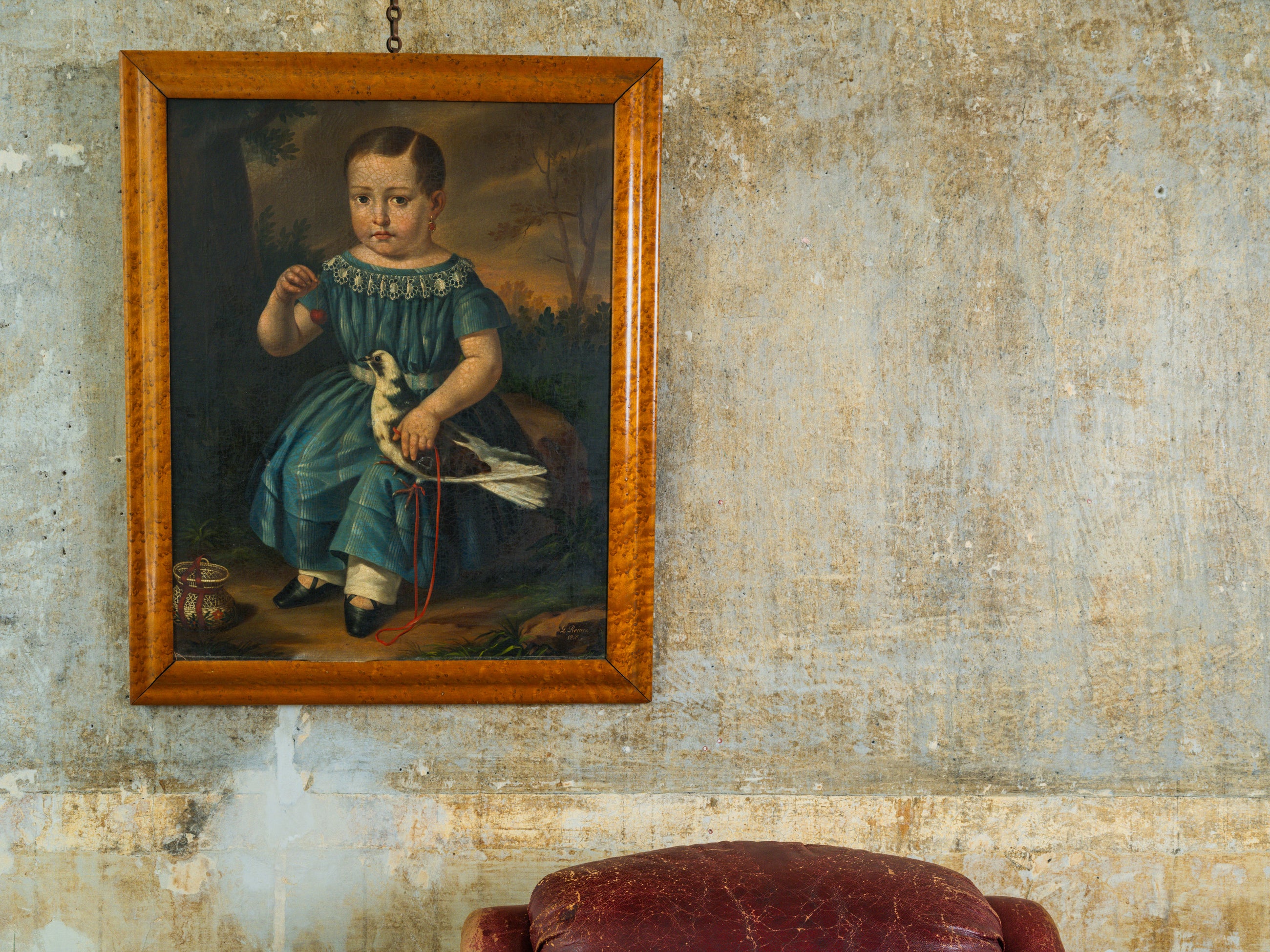 A 19th Century Oil of Seated Boy