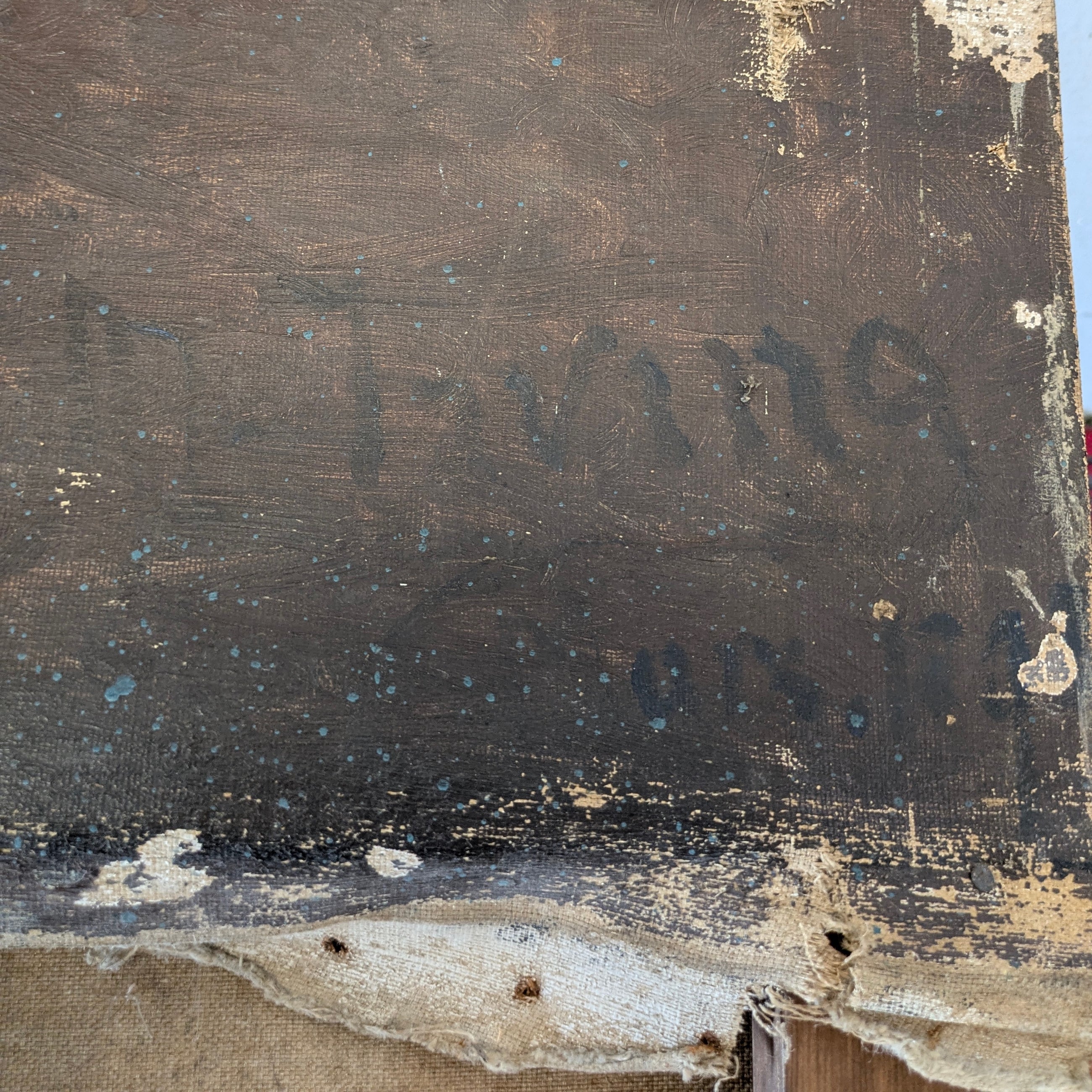 A Large 19th Century Religious Oil on Canvas