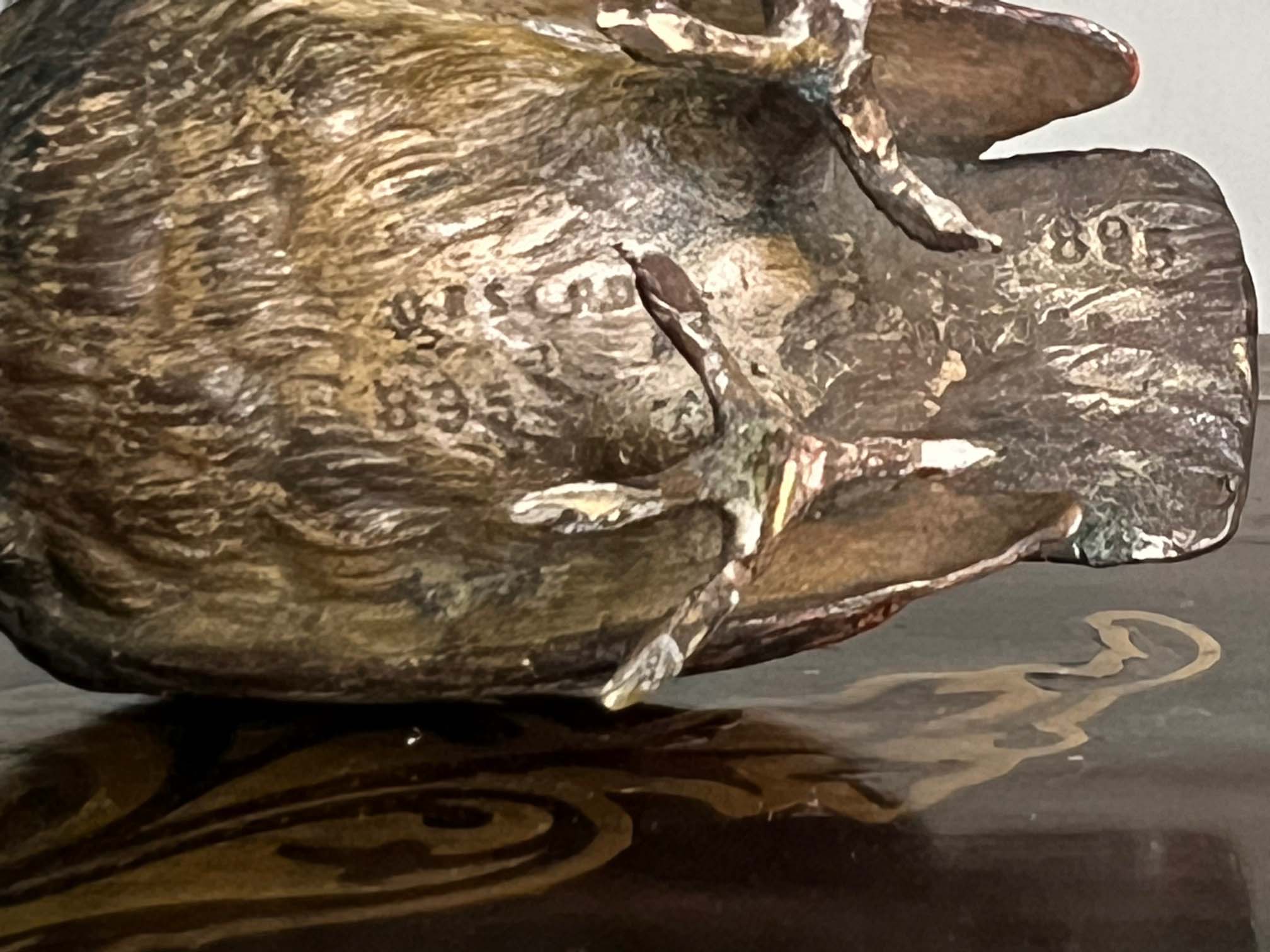 A Cold Painted Bronze Bird