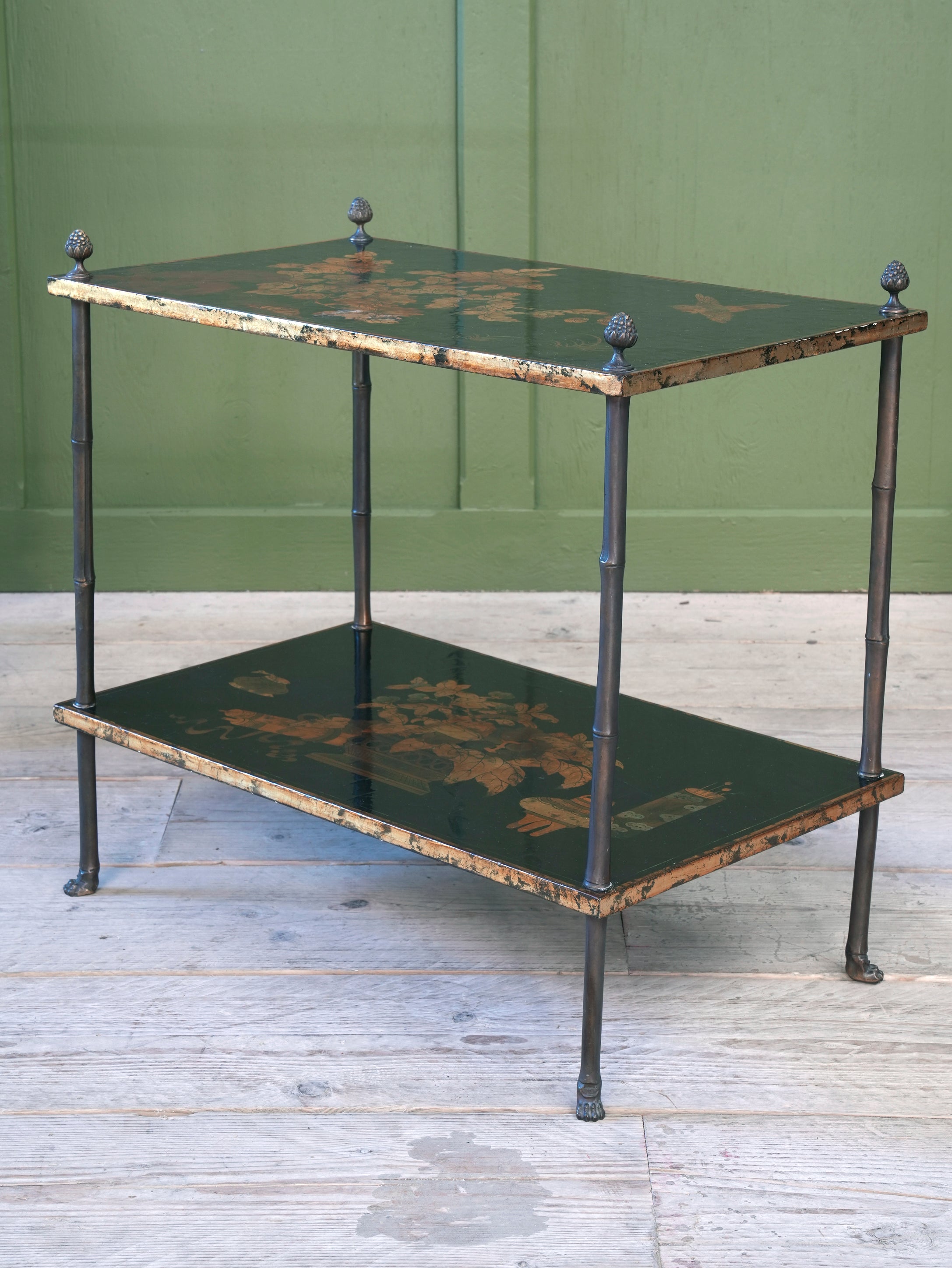 A Two Tier Chinoiserie Side Table
