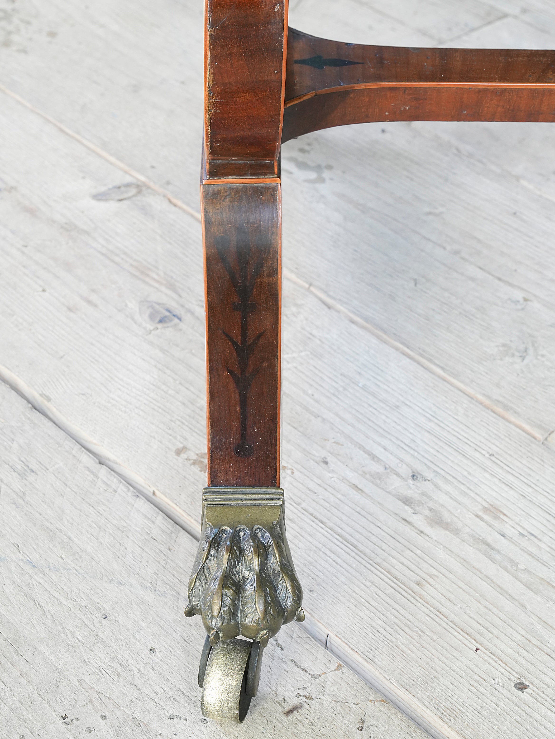 A Regency Lyre Support Sofa Table
