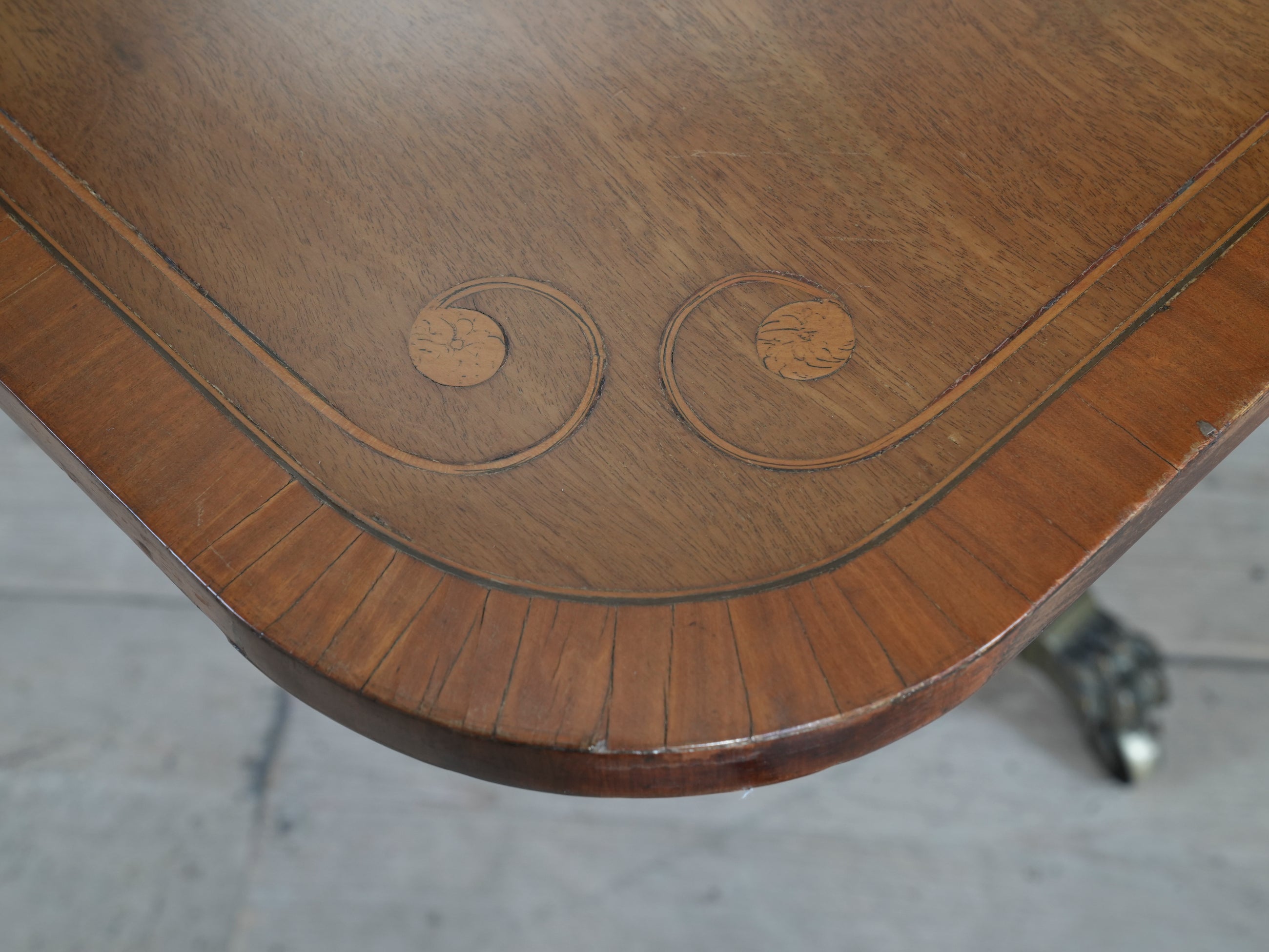 A Regency Lyre Support Sofa Table