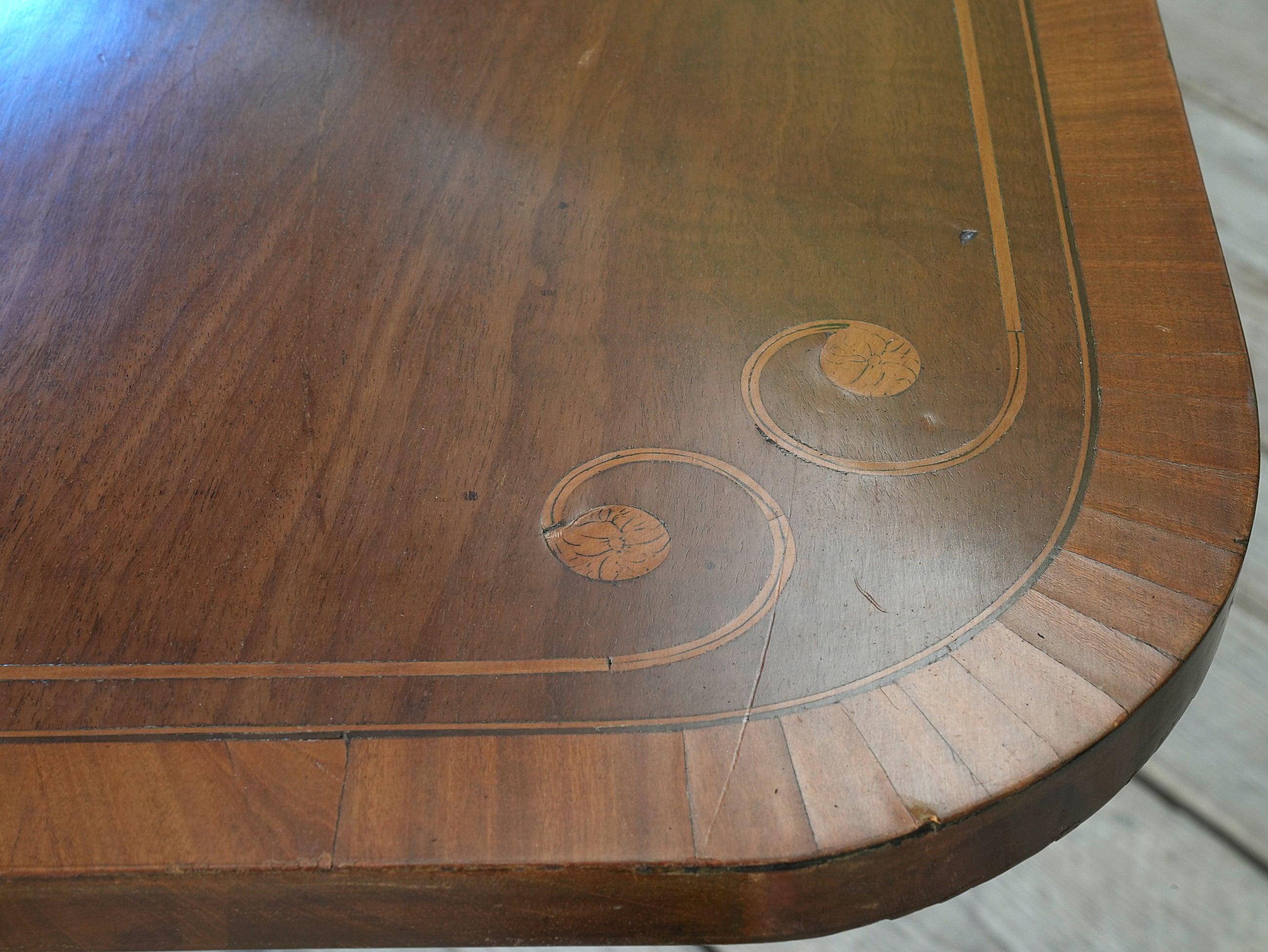 A Regency Lyre Support Sofa Table