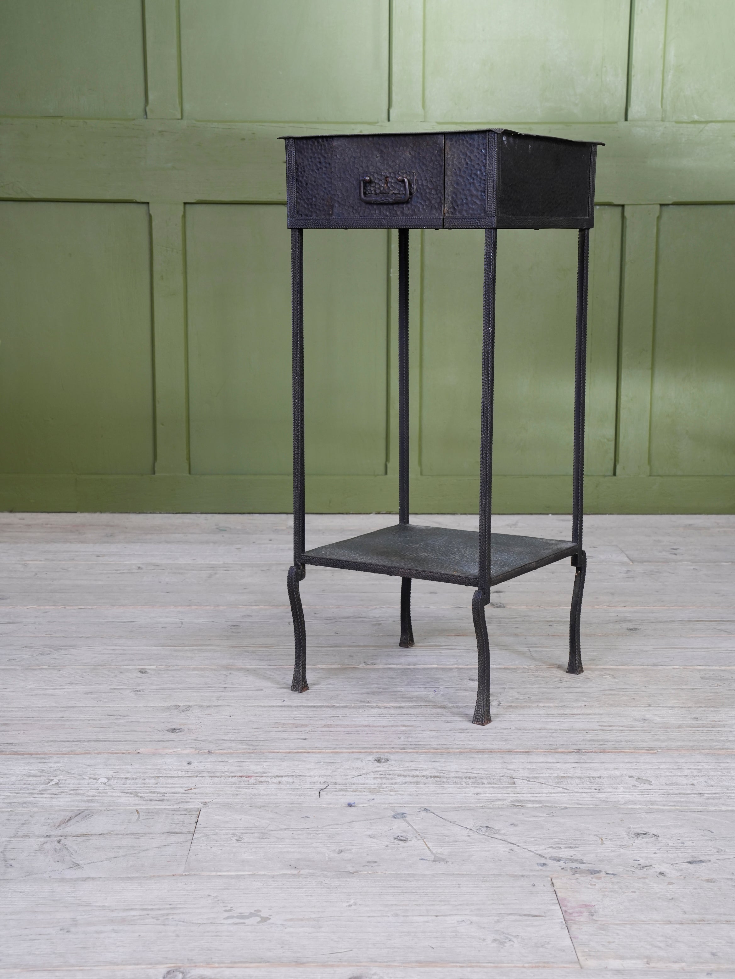 A Beaten Metal Secessionist Side Table