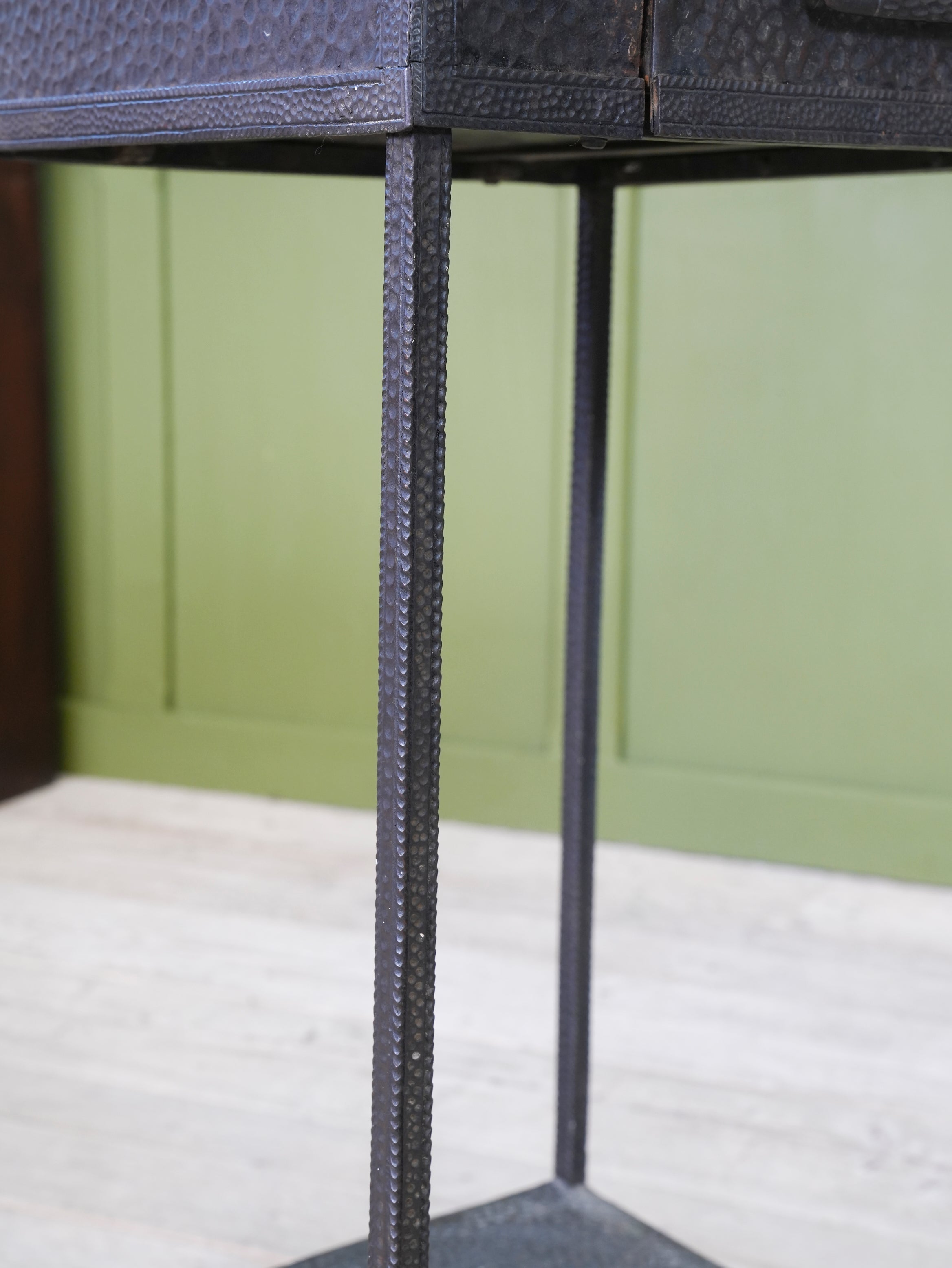 A Beaten Metal Secessionist Side Table