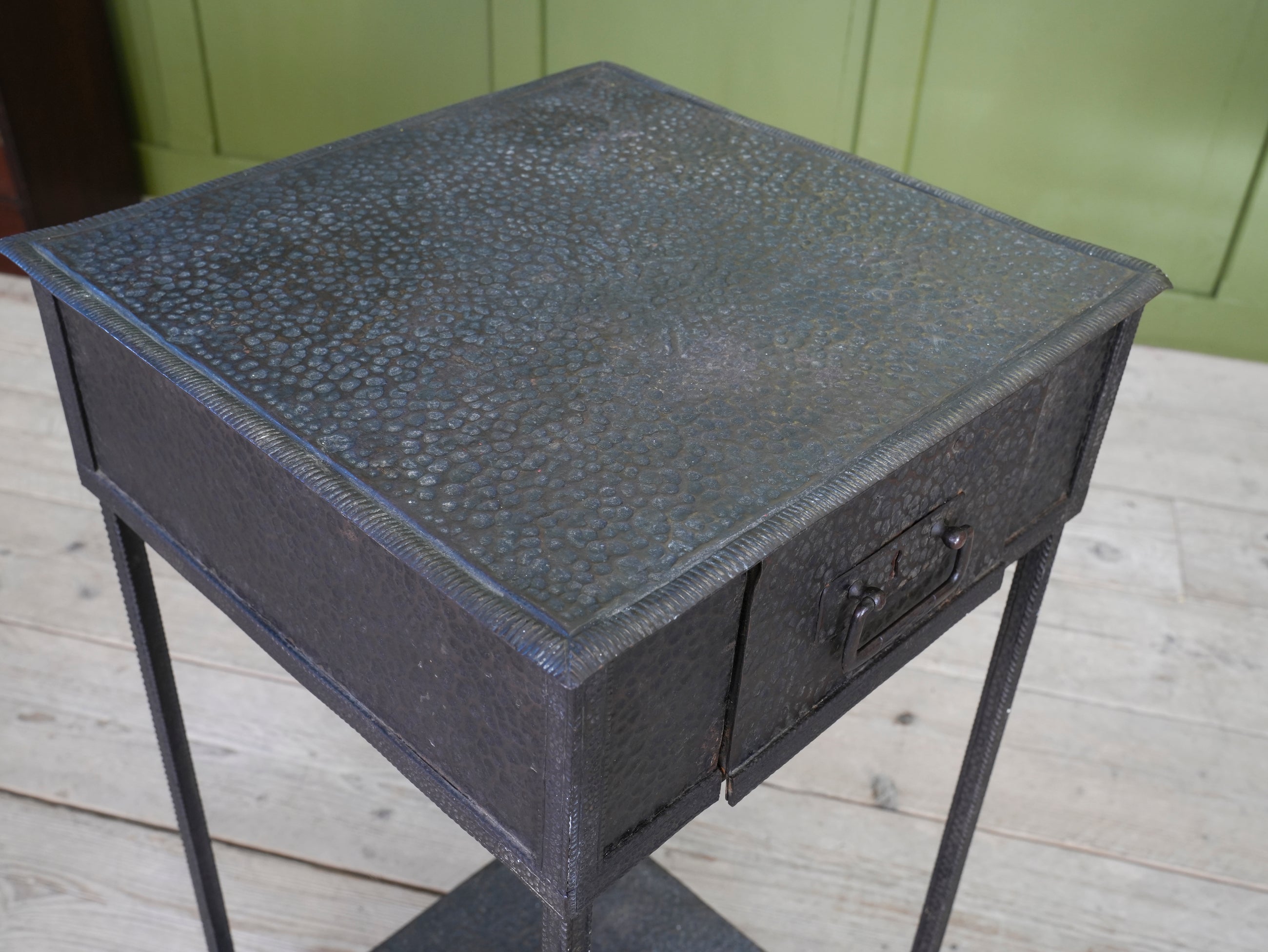 A Beaten Metal Secessionist Side Table