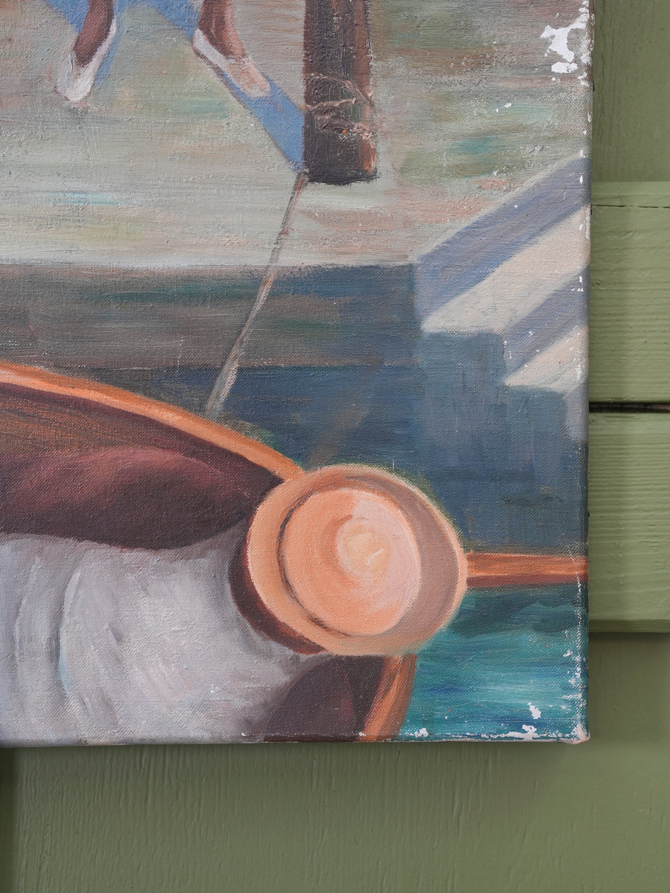 A Caribbean Harbour Oil On Canvas