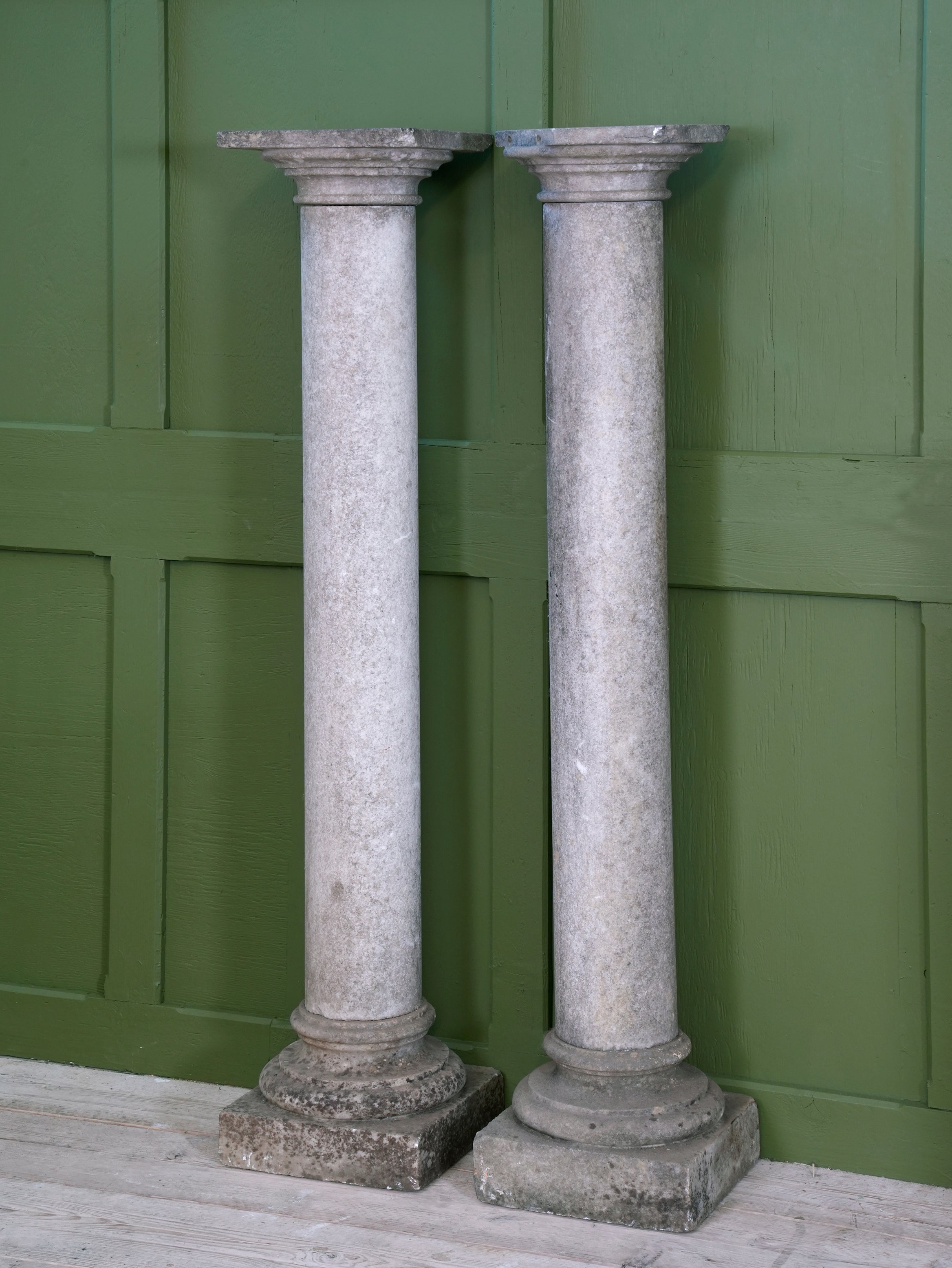A Pair of 19th Century Marble Columns