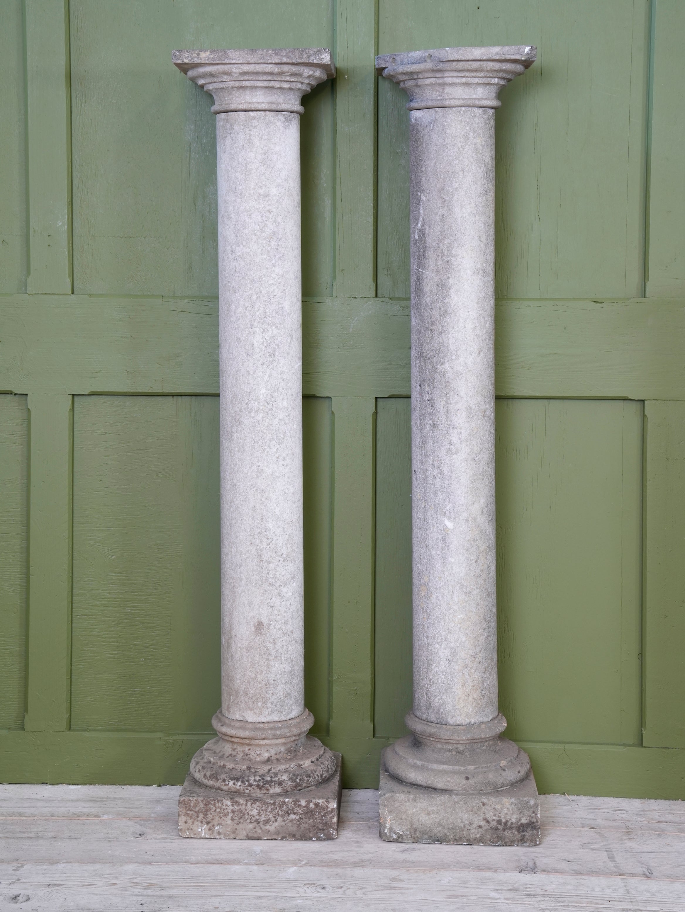 A Pair of 19th Century Marble Columns