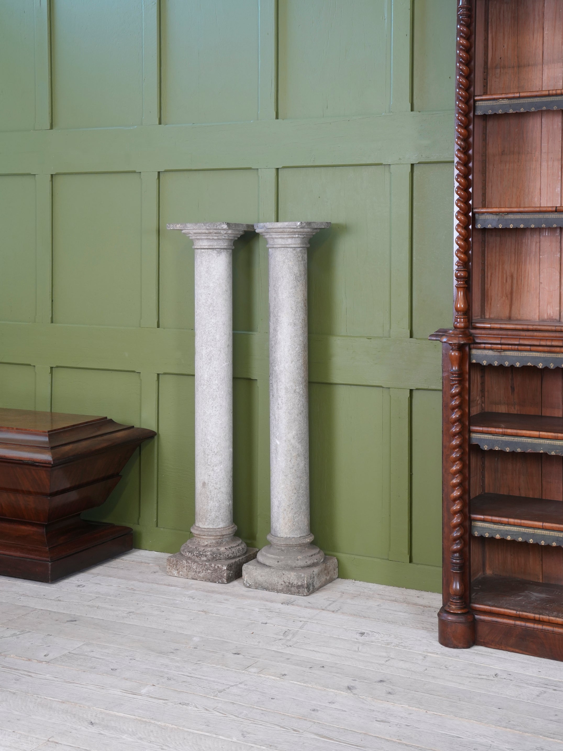 A Pair of 19th Century Marble Columns