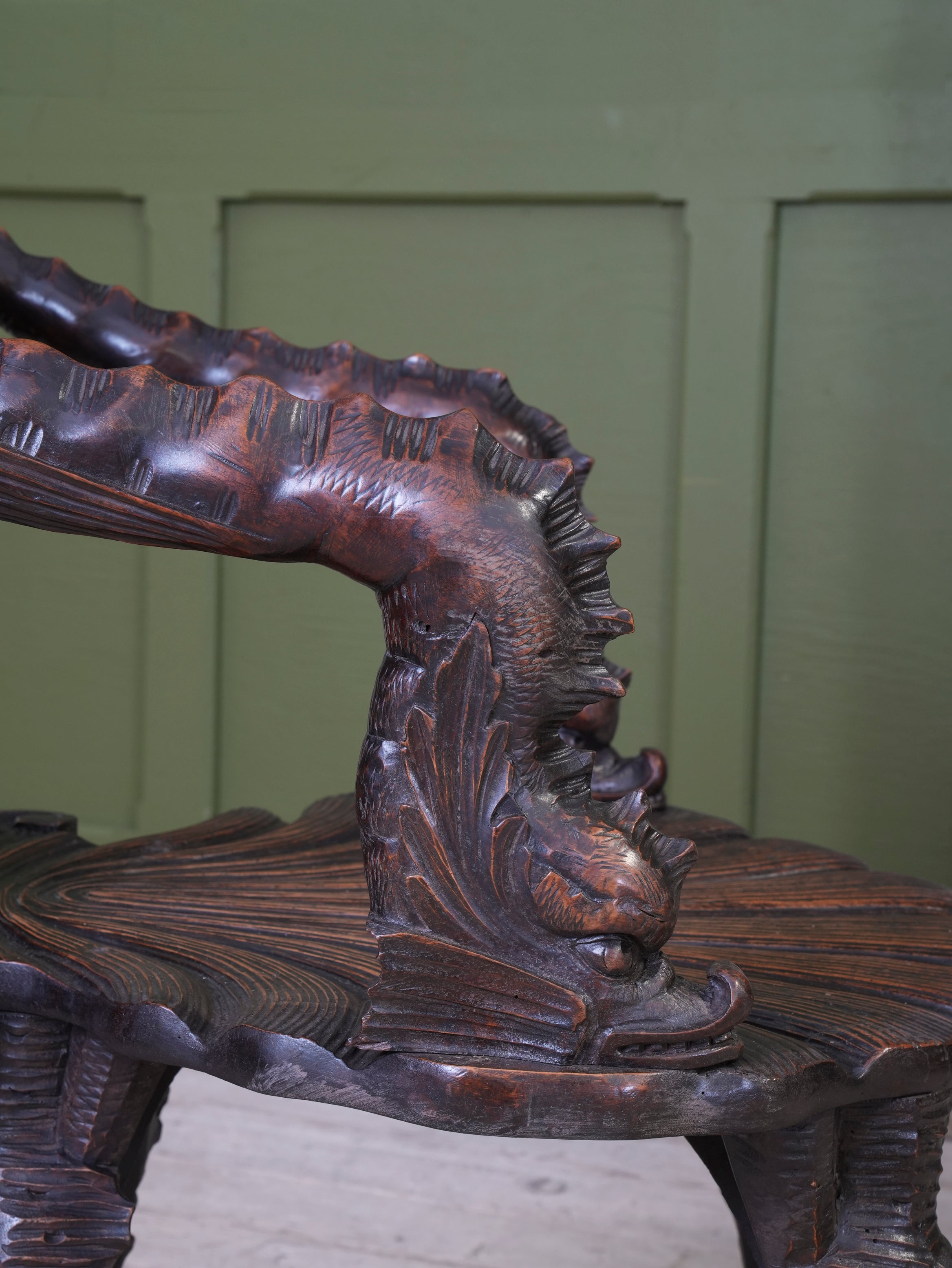 A 19th Century Walnut Grotto Chair