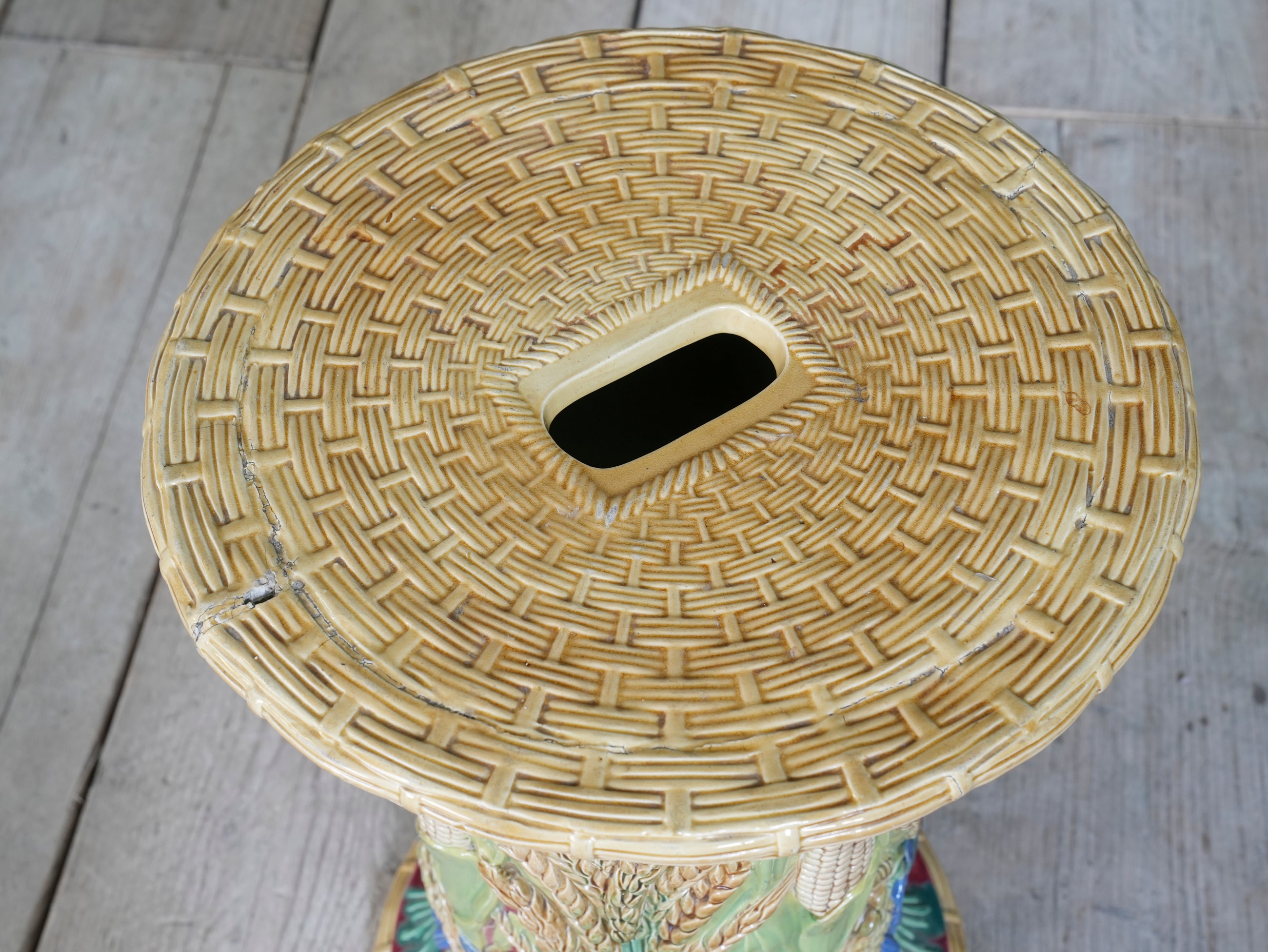 A Majolica Garden Stool by John Adams