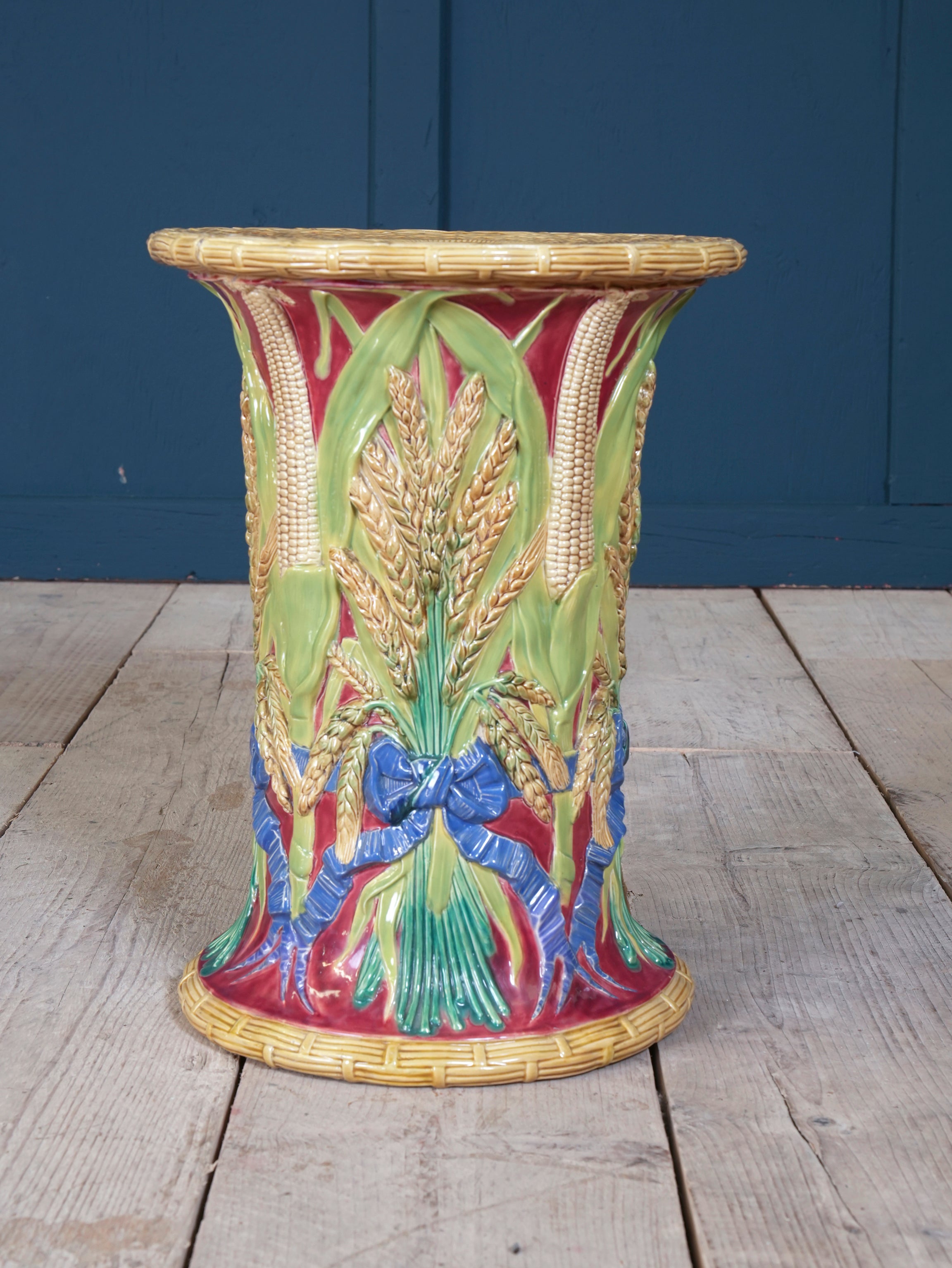 A Majolica Garden Stool by John Adams