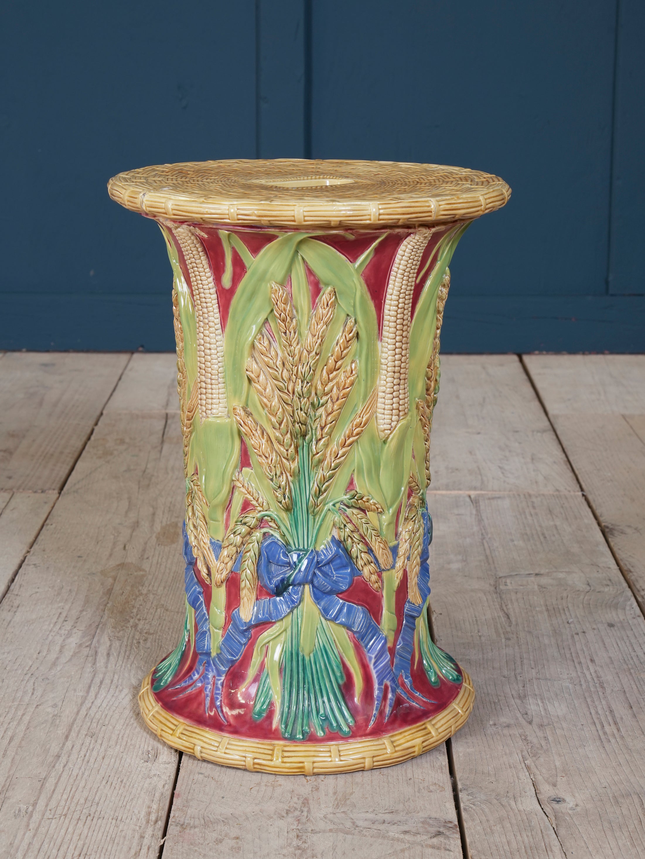 A Majolica Garden Stool by John Adams