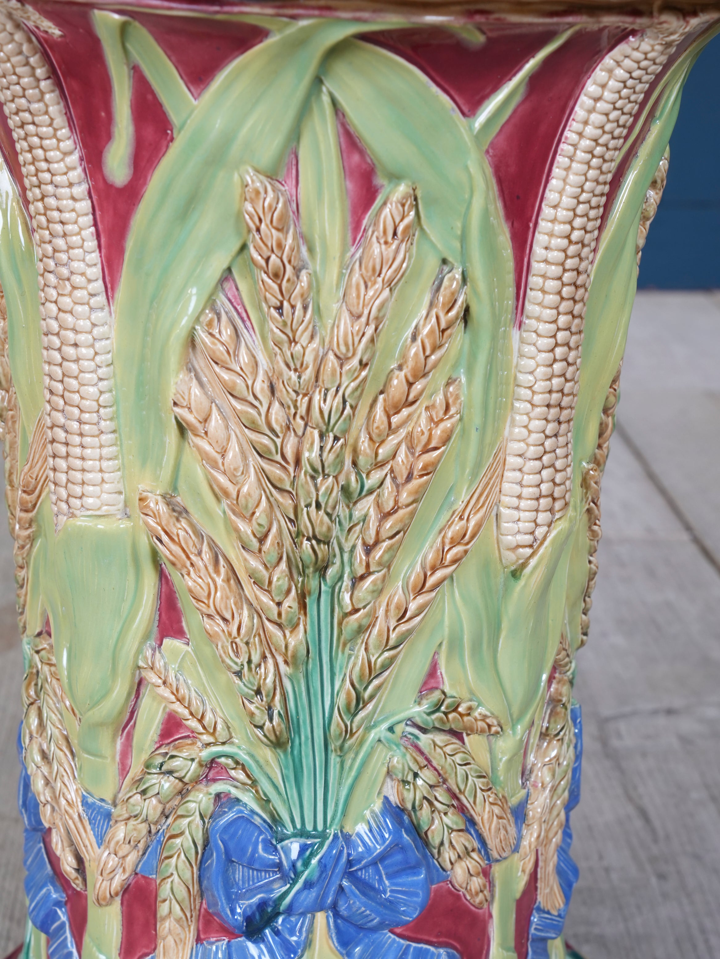 A Majolica Garden Stool by John Adams