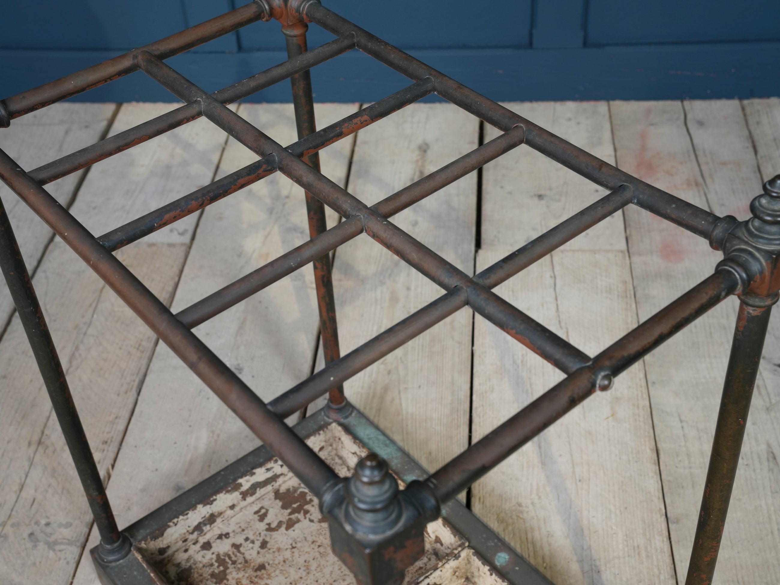A Ten Section 19th Century Brass Stick Stand