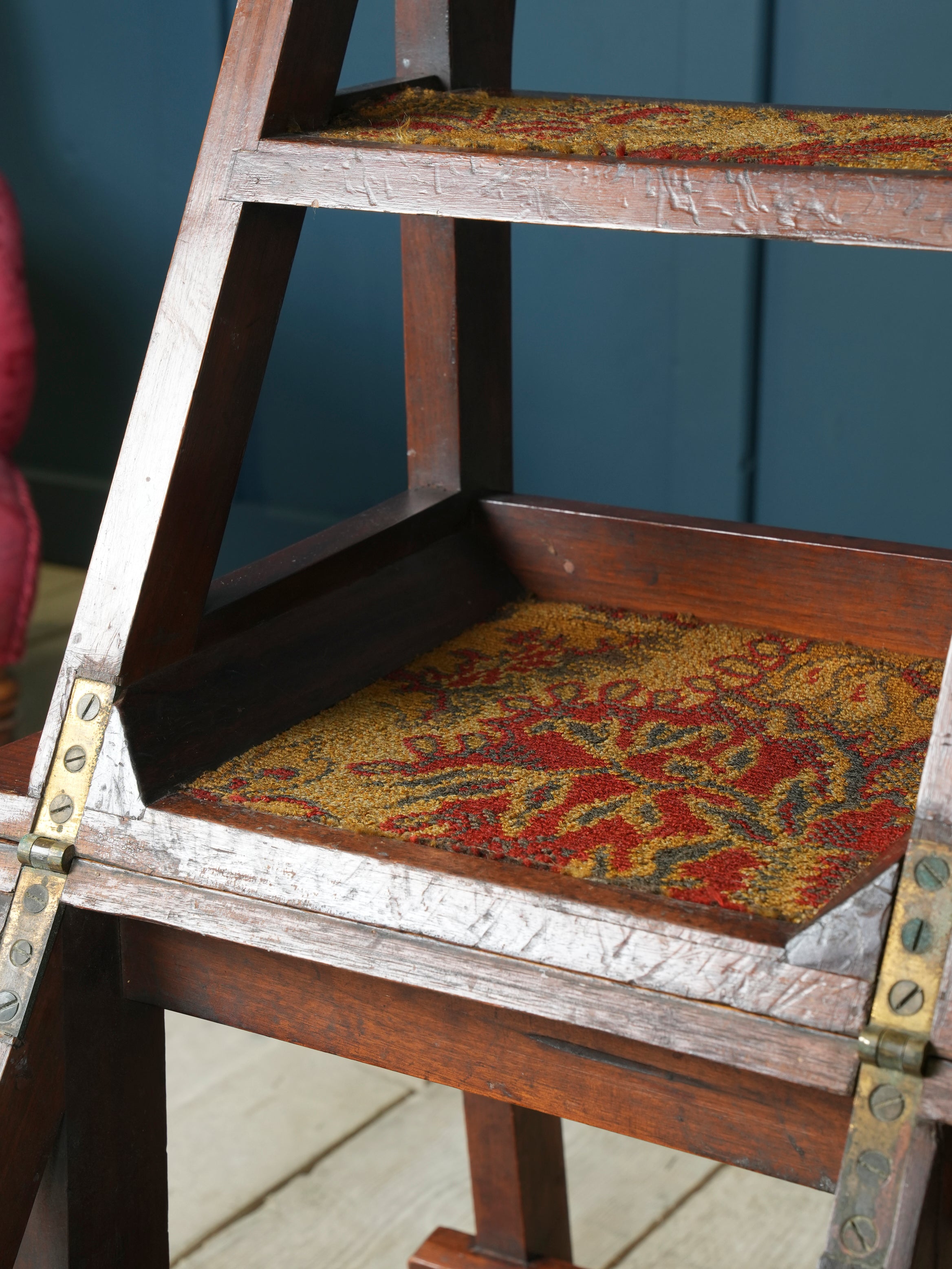 A Walnut Gothic Revival Metamorphic Chair