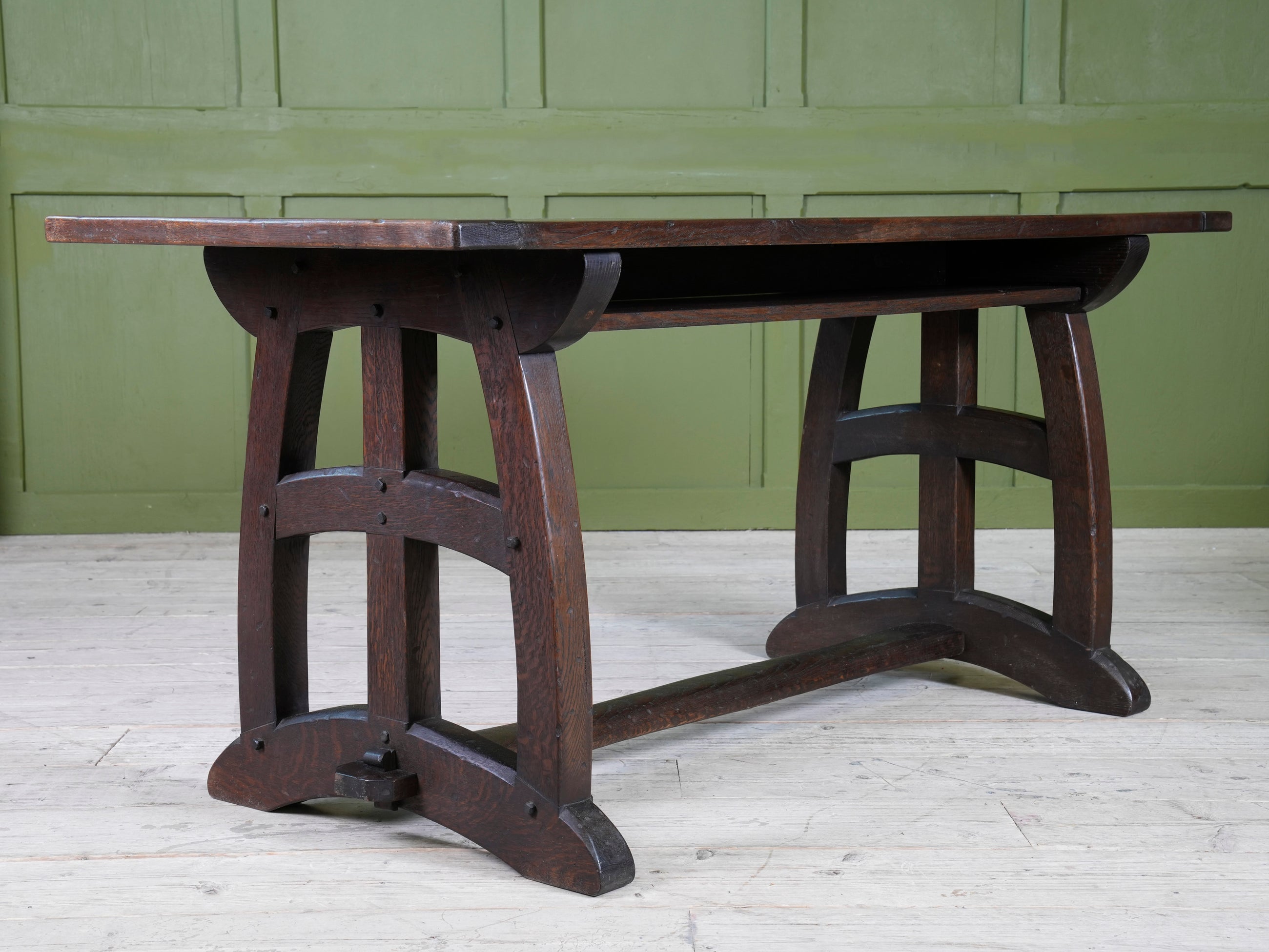 A Dark Oak Arts & Crafts Refectory Table