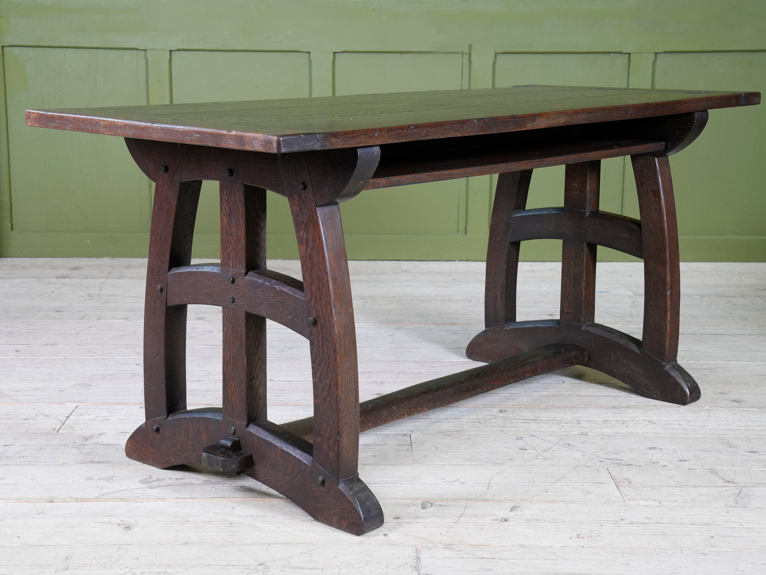 A Dark Oak Arts & Crafts Refectory Table