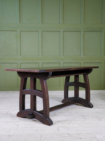 A Dark Oak Arts & Crafts Refectory Table