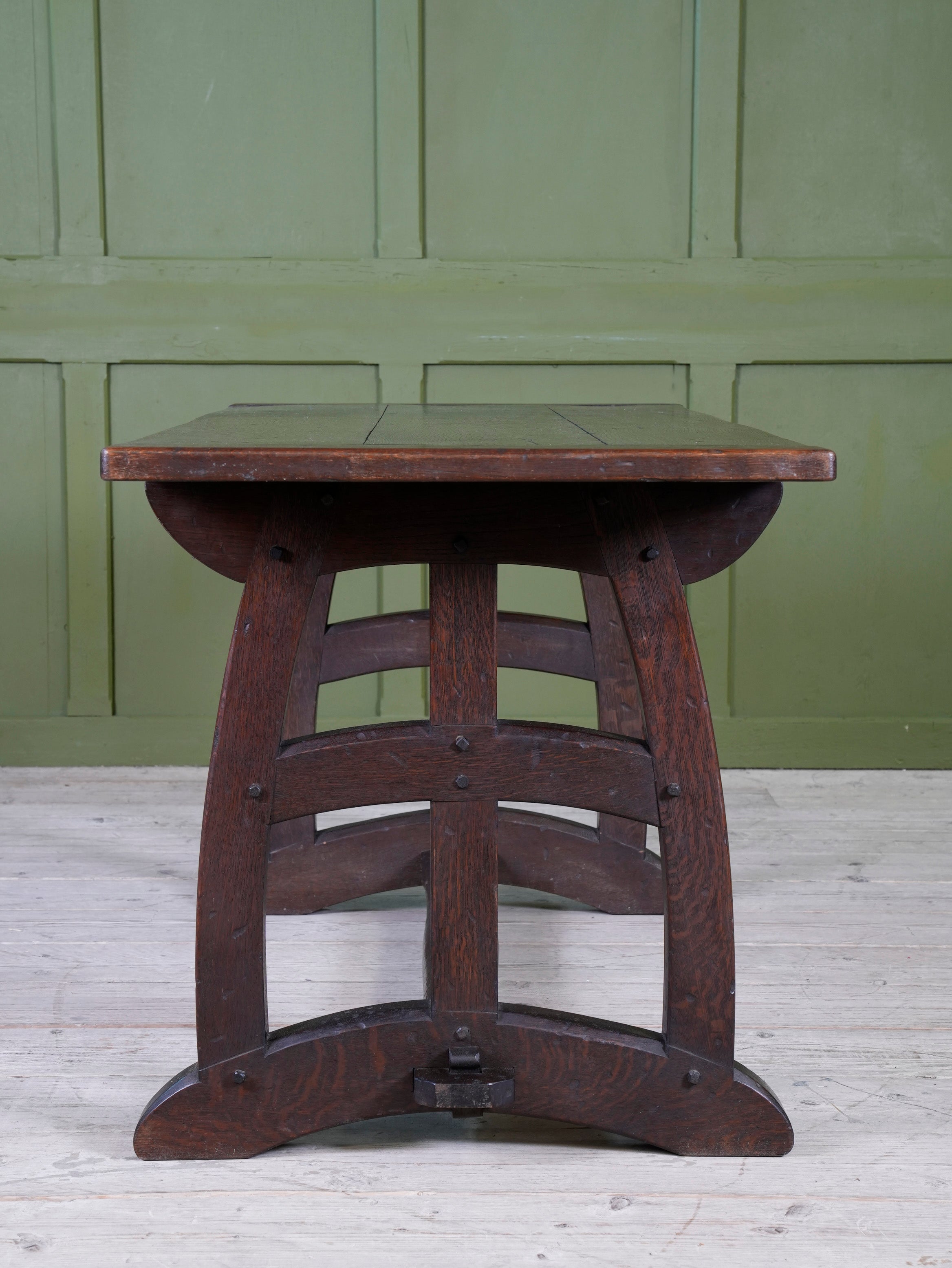 A Dark Oak Arts & Crafts Refectory Table