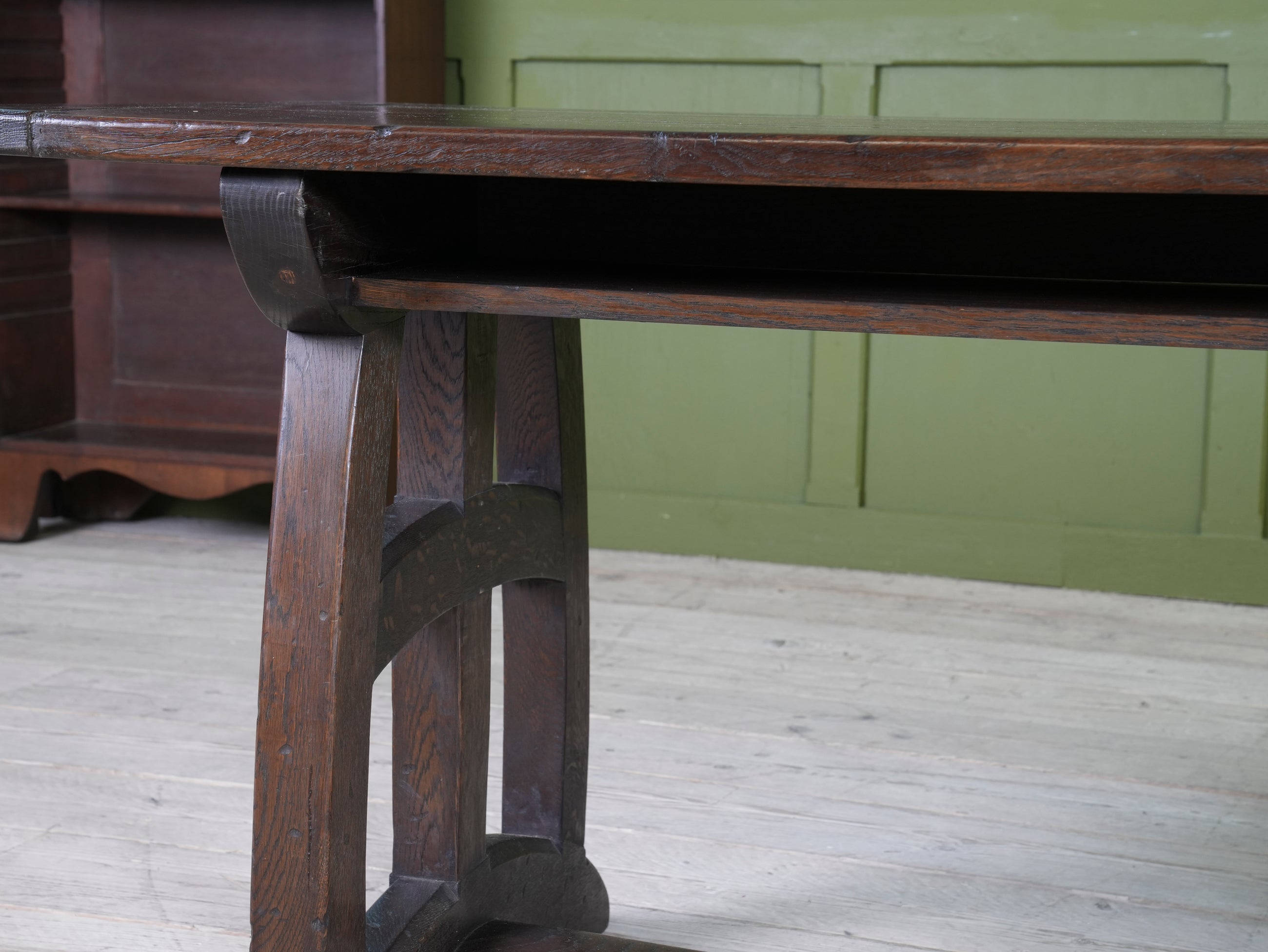A Dark Oak Arts & Crafts Refectory Table