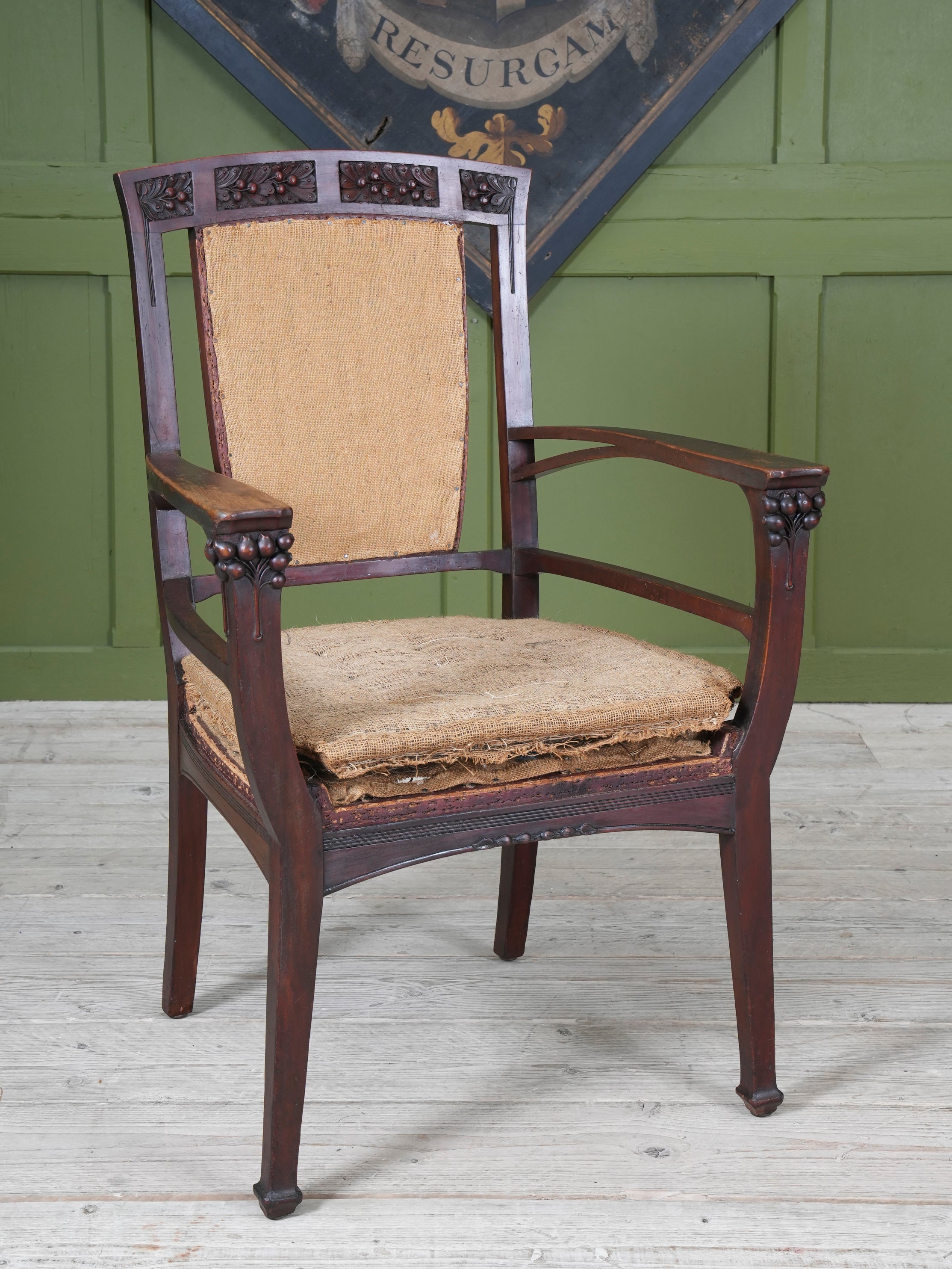 A Mahogany Arts & Crafts Elbow Chair