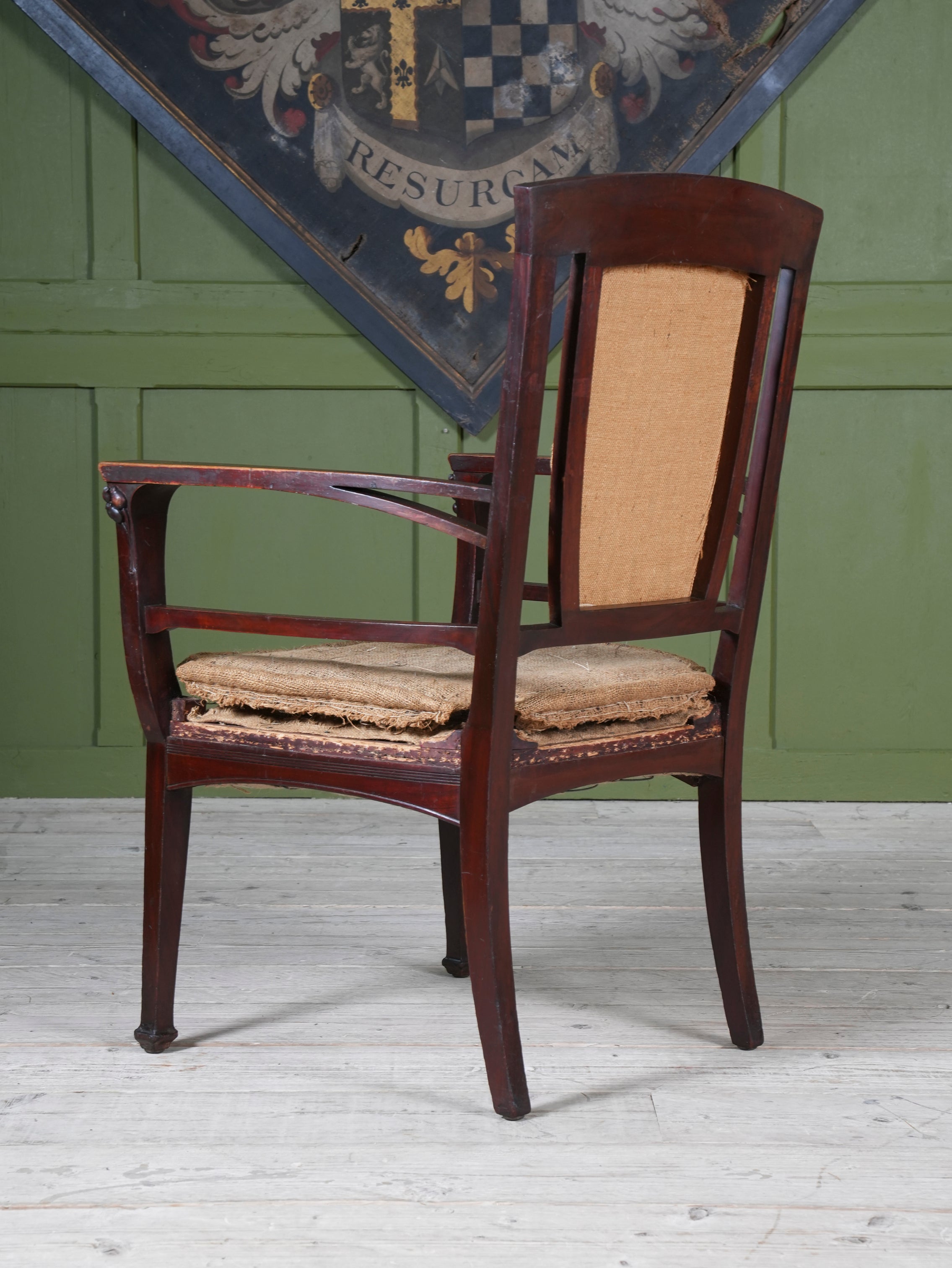 A Mahogany Arts & Crafts Elbow Chair