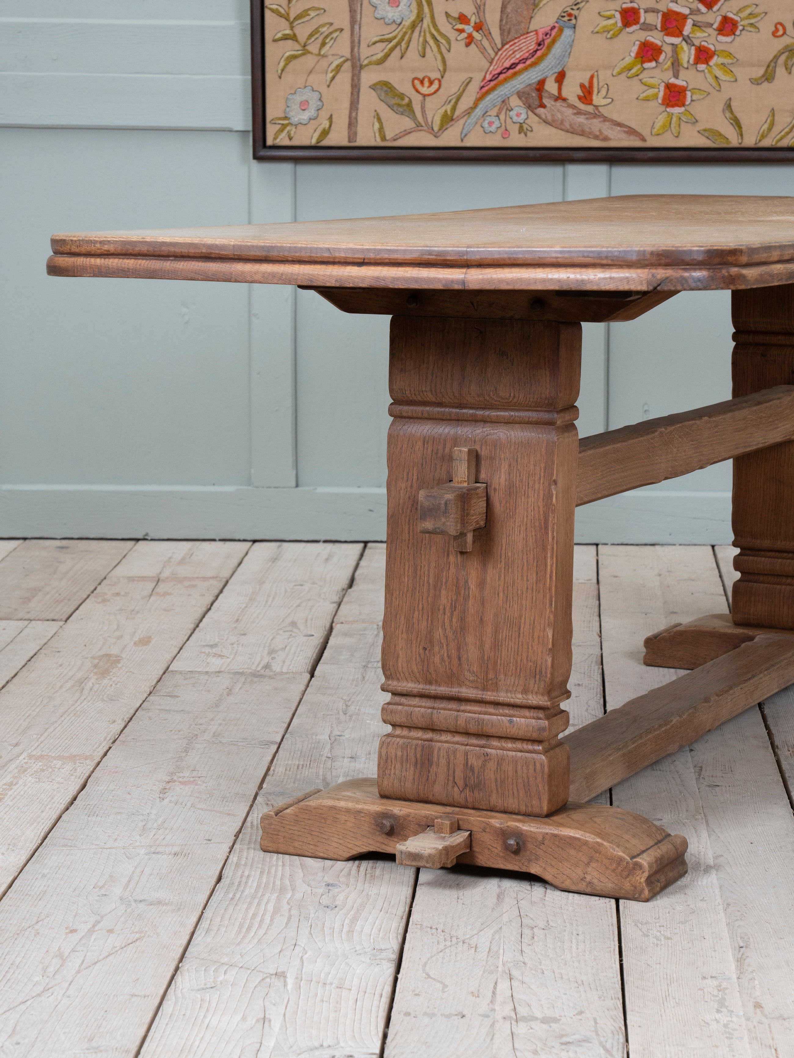English Oak Arts & Crafts Refectory Table