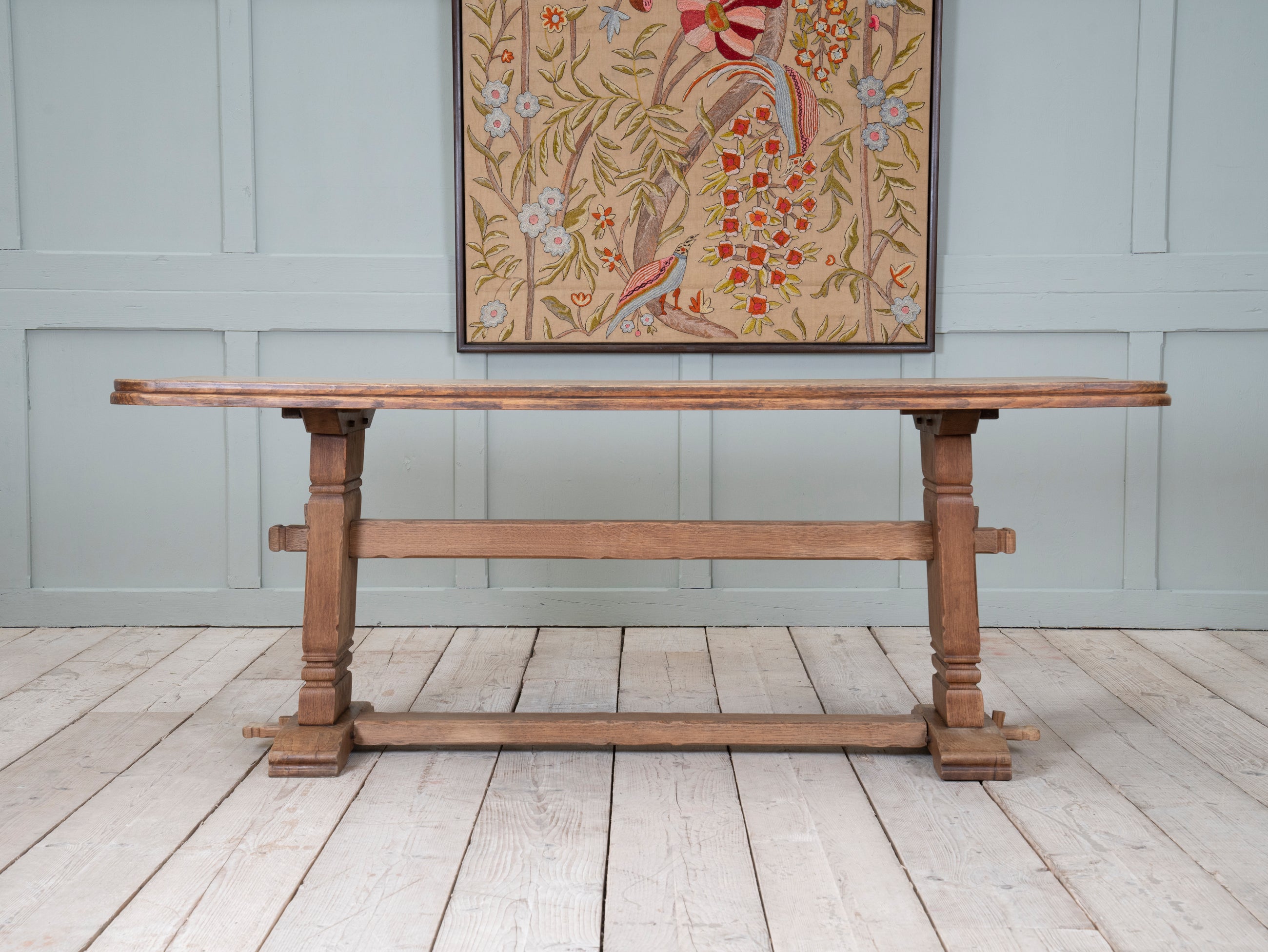 English Oak Arts & Crafts Refectory Table