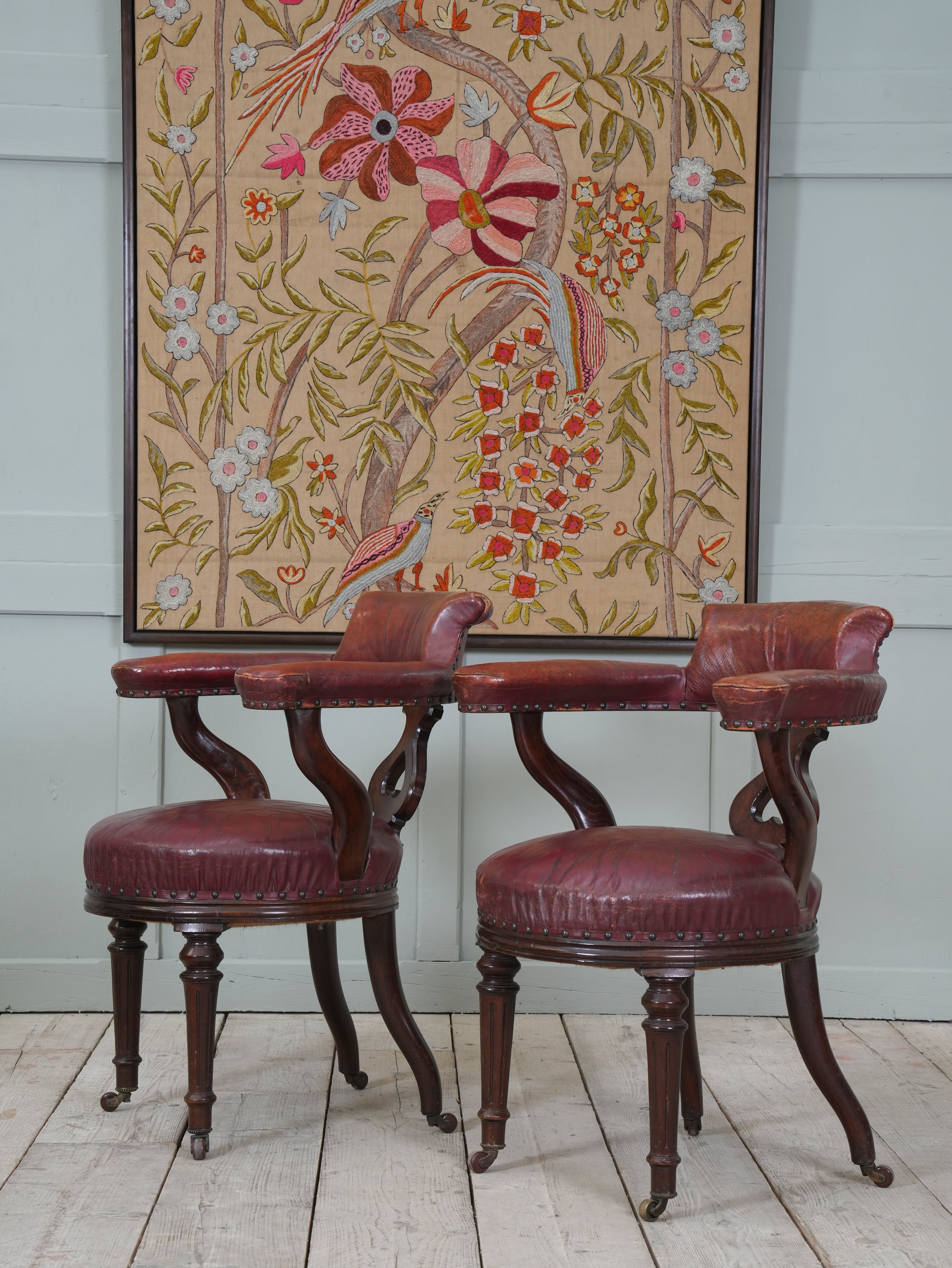 A Set of Six 19th Century Gillows Library Chairs