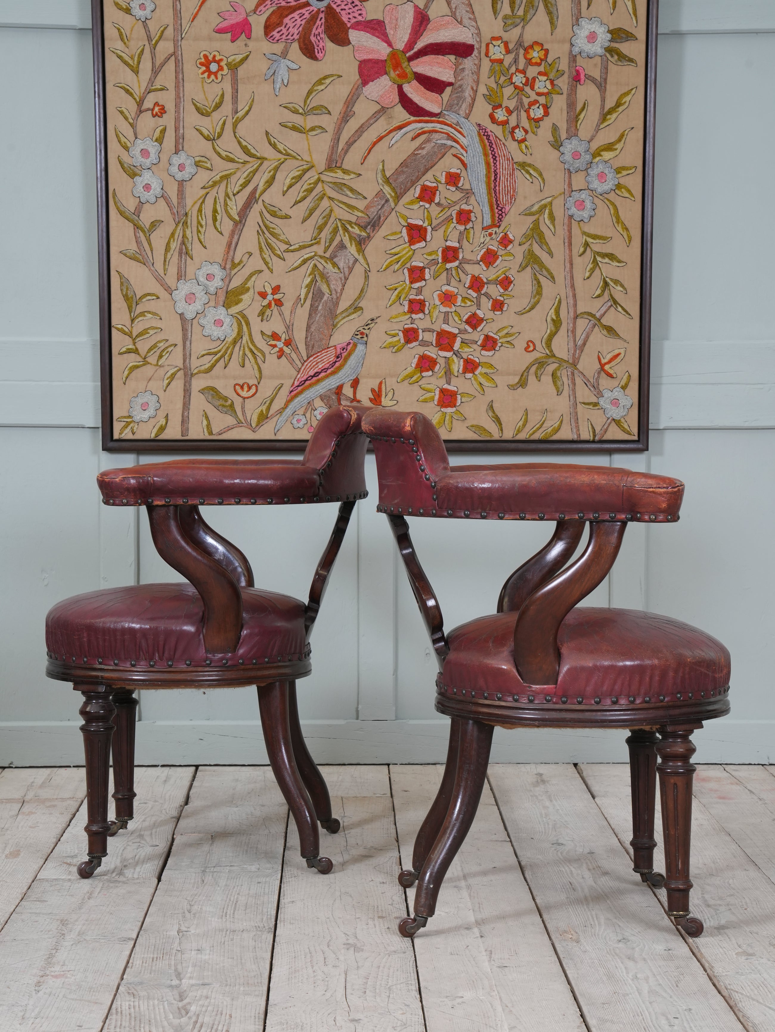 A Set of Six 19th Century Gillows Library Chairs