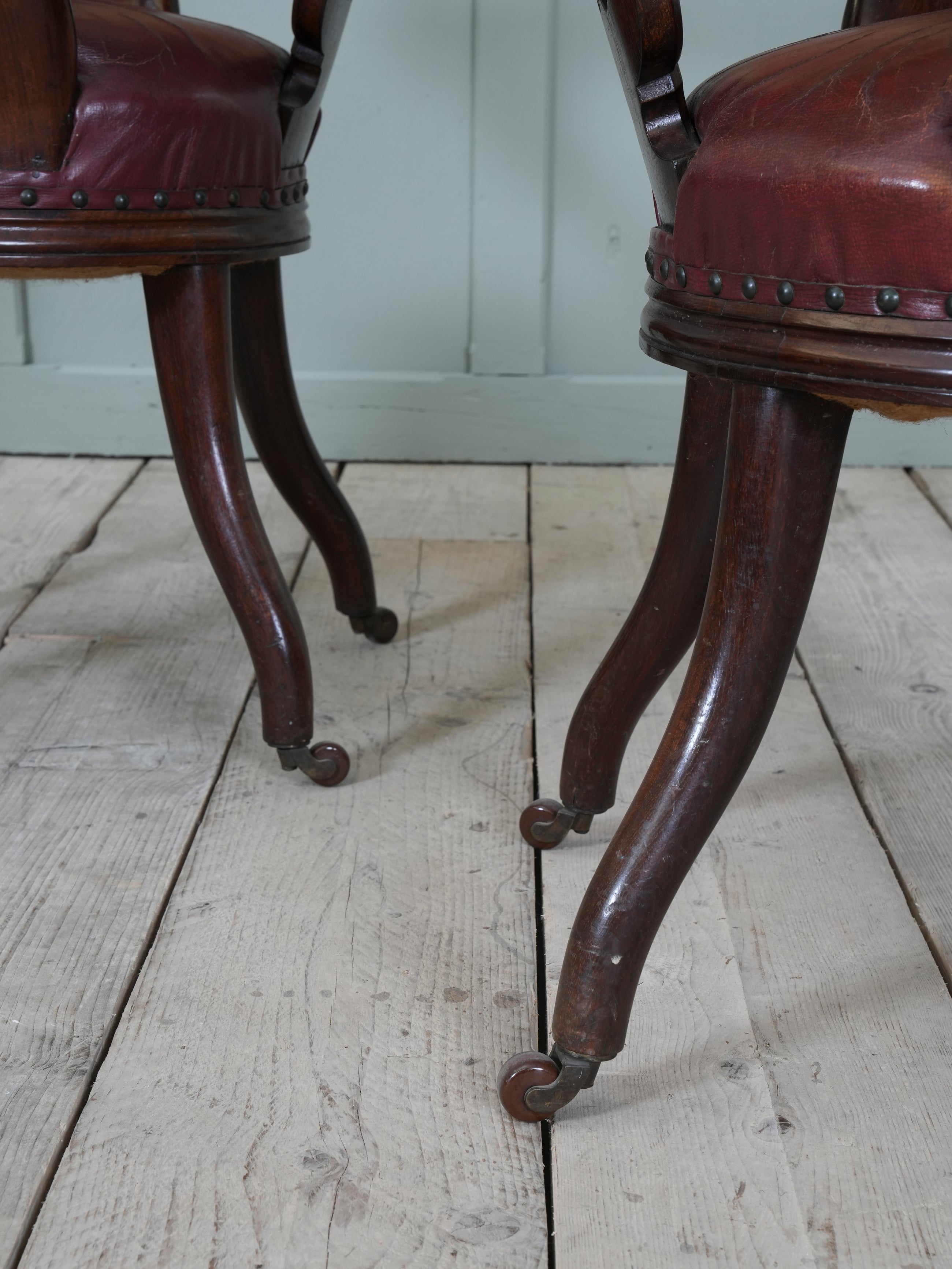 A Set of Six 19th Century Gillows Library Chairs