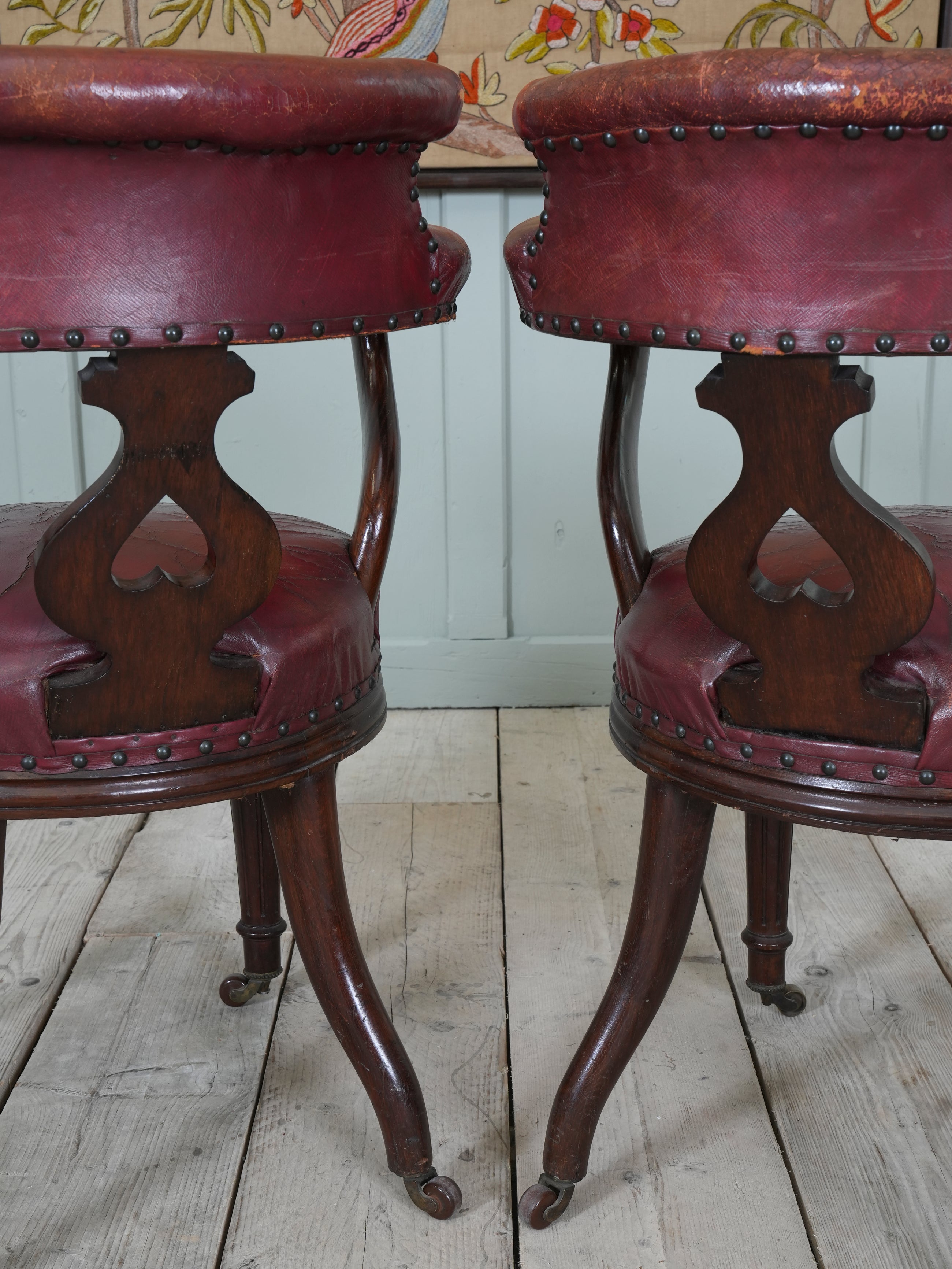 A Set of Six 19th Century Gillows Library Chairs