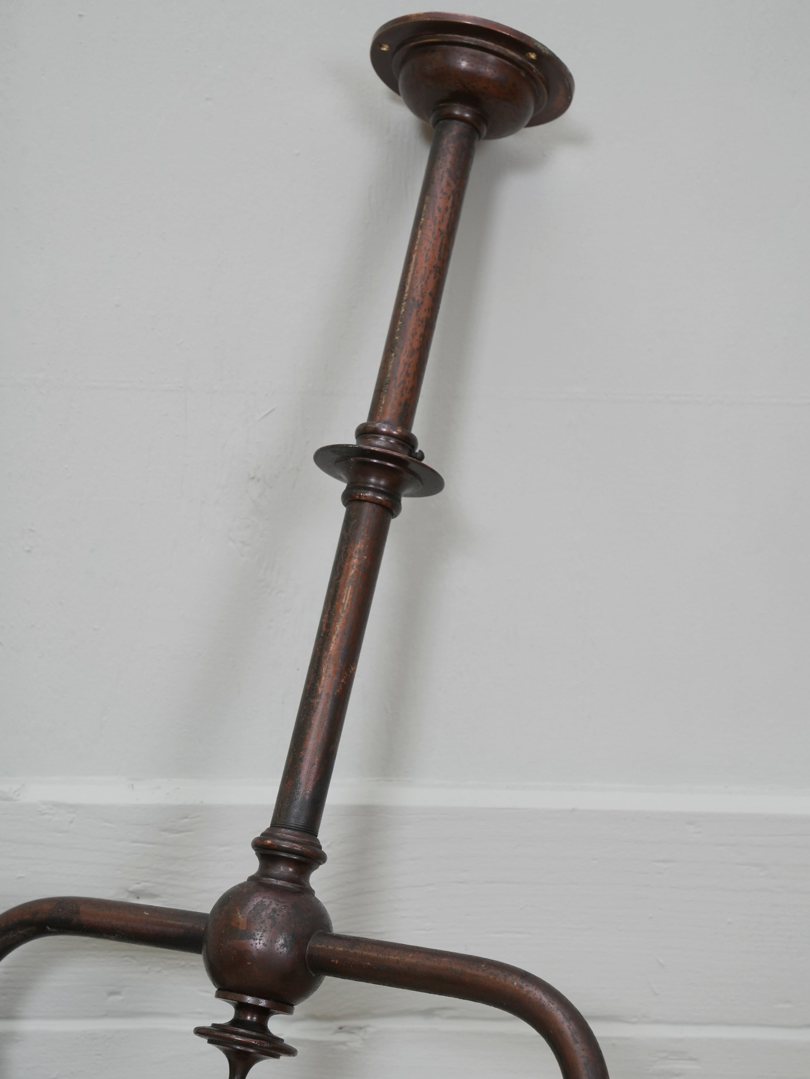 A Twin Holophane Ceiling Light