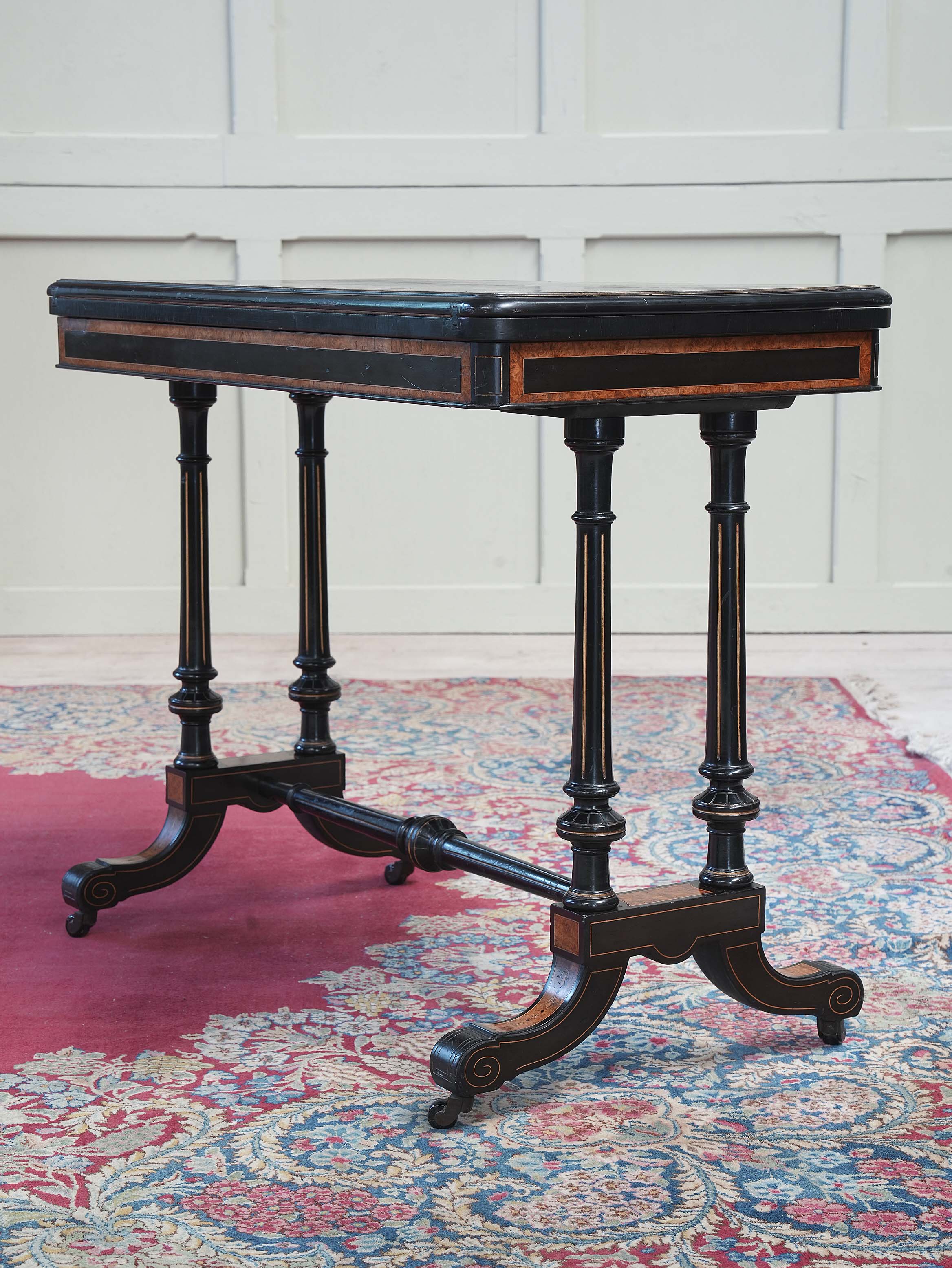A 19th Century Ebonised Gaming Table