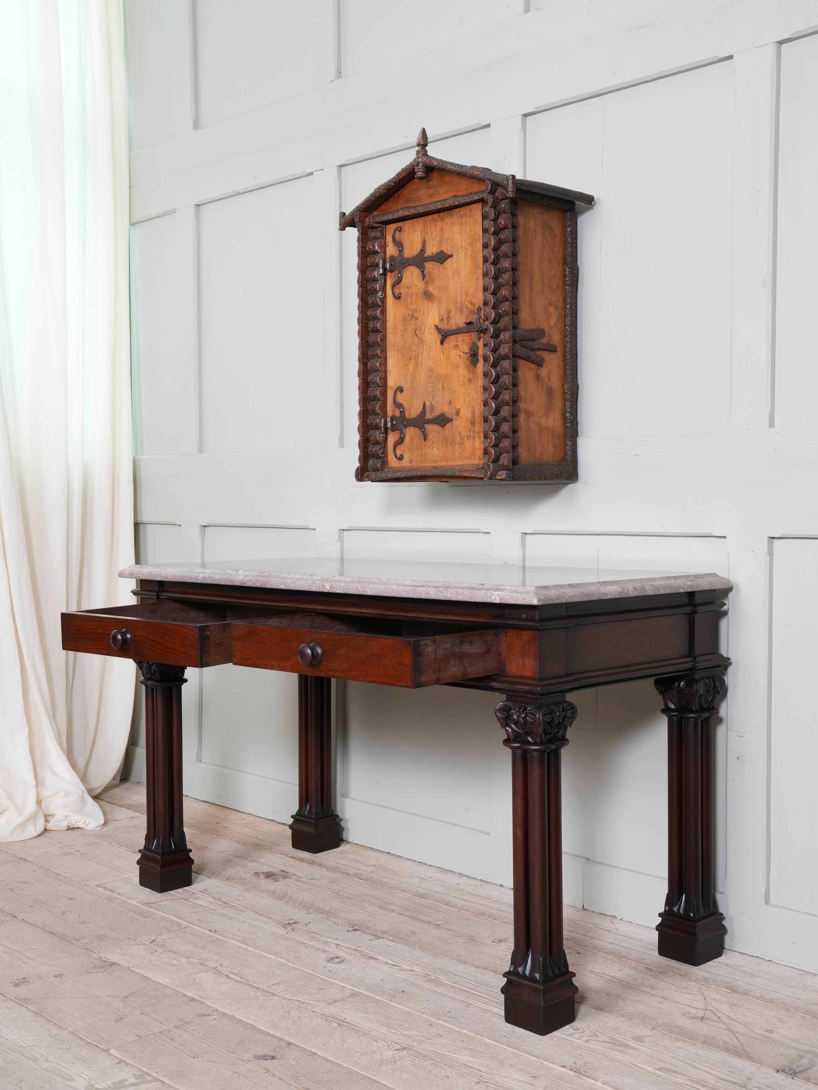 A 19th Century Marble Top Serving Table