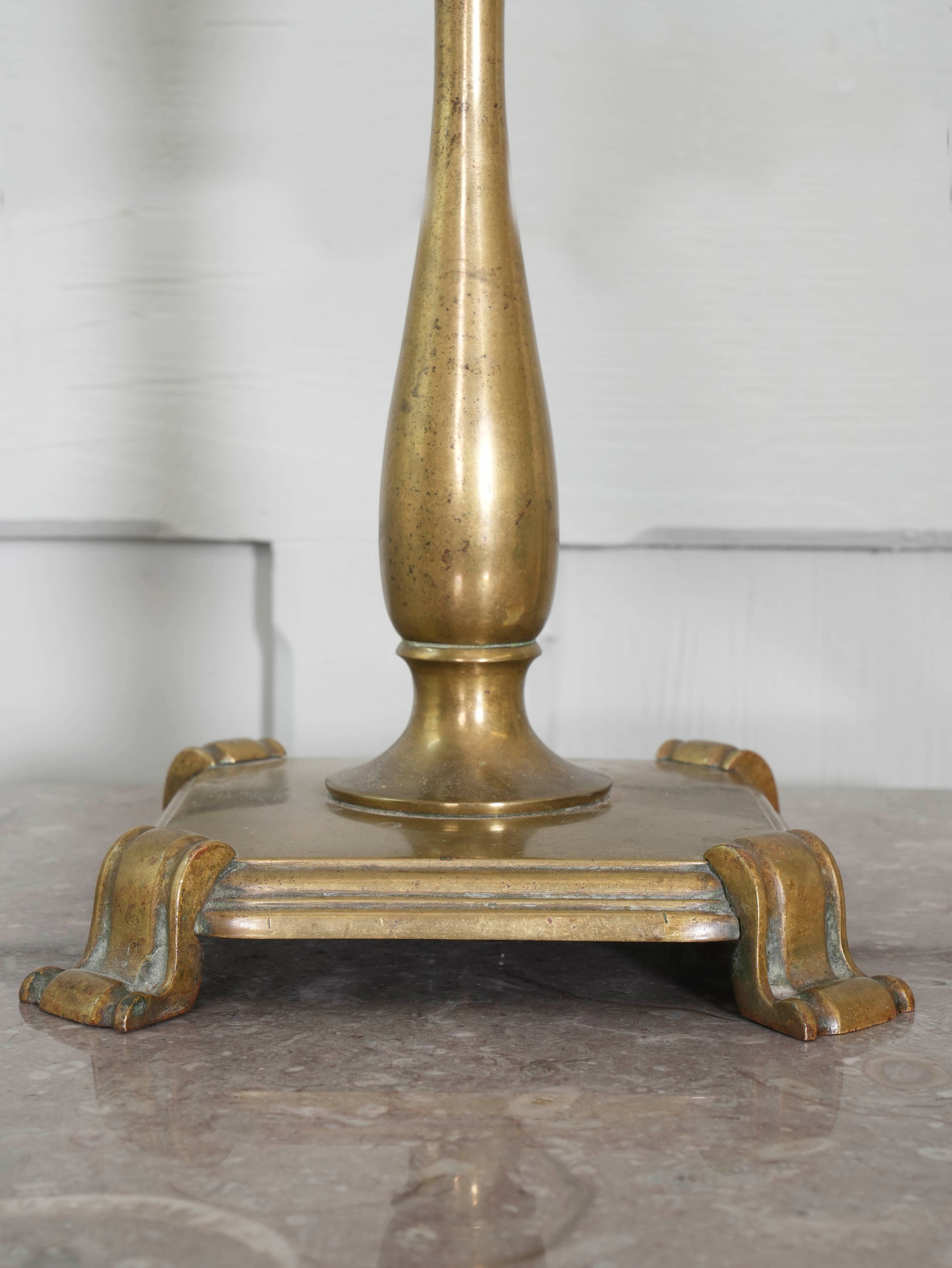 A Brass Baluster Form Table Lamp