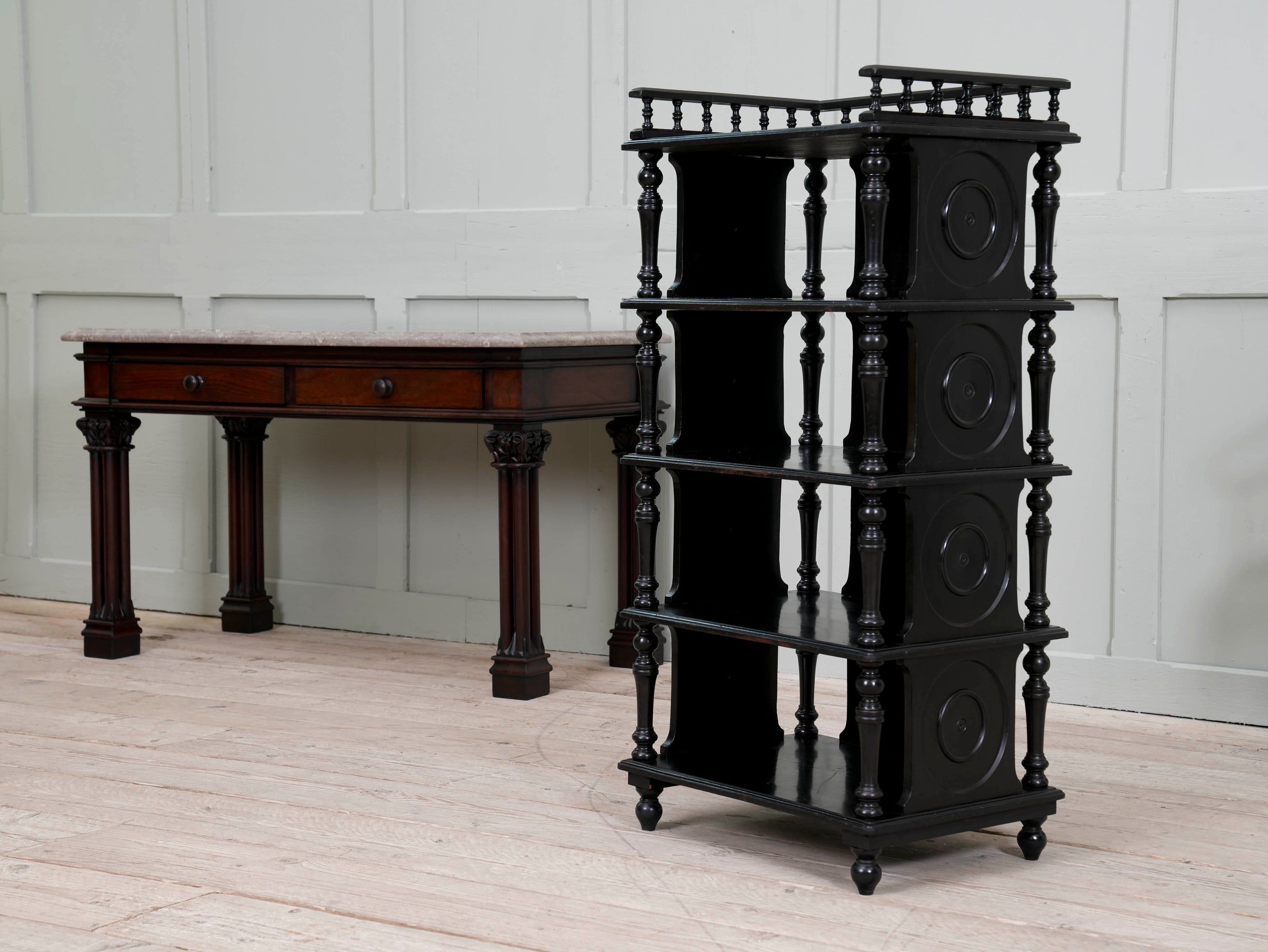 Ebonised Etagere