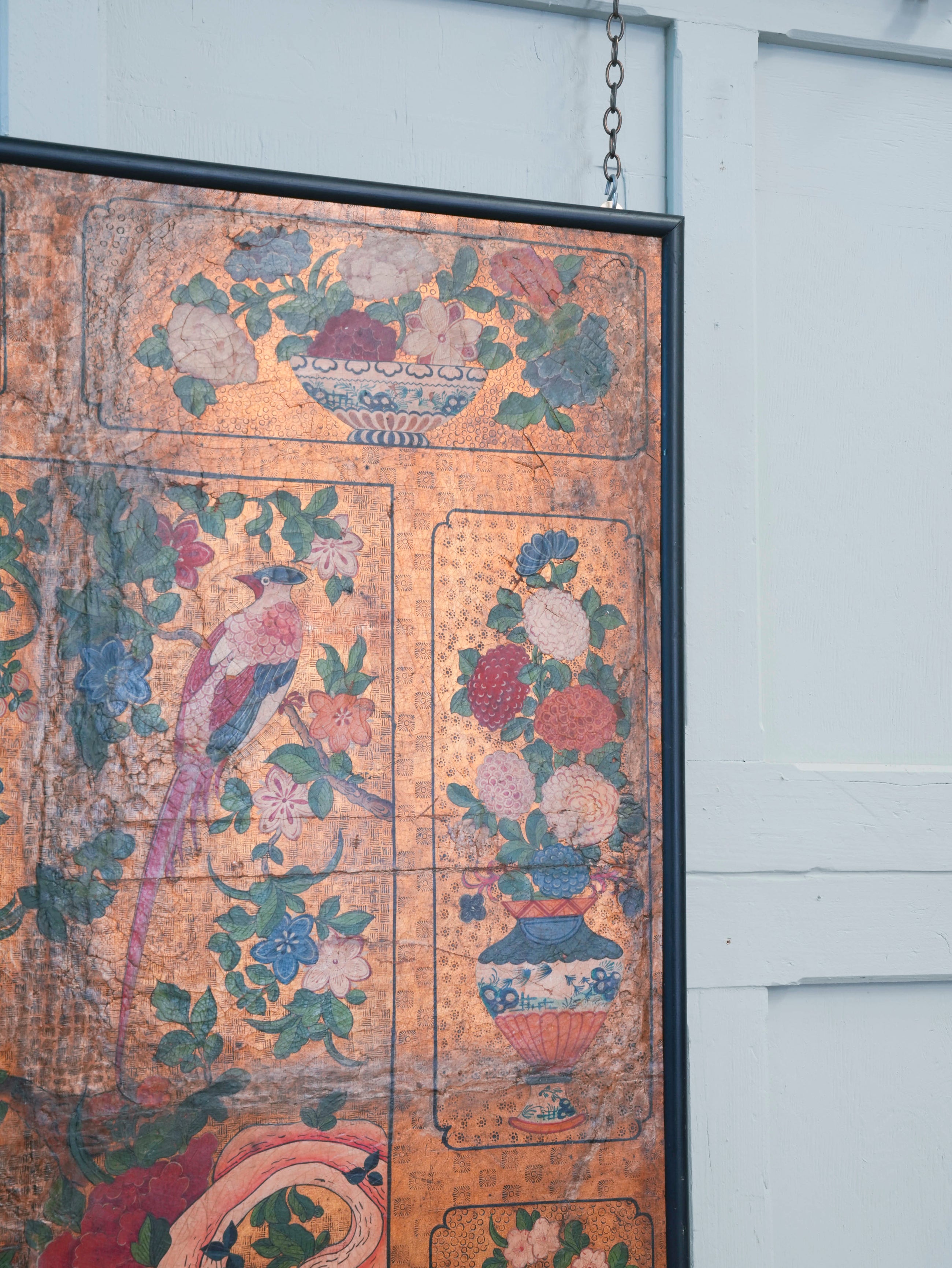 A Pair of Early 18th Century “Japanese” Leather Panels