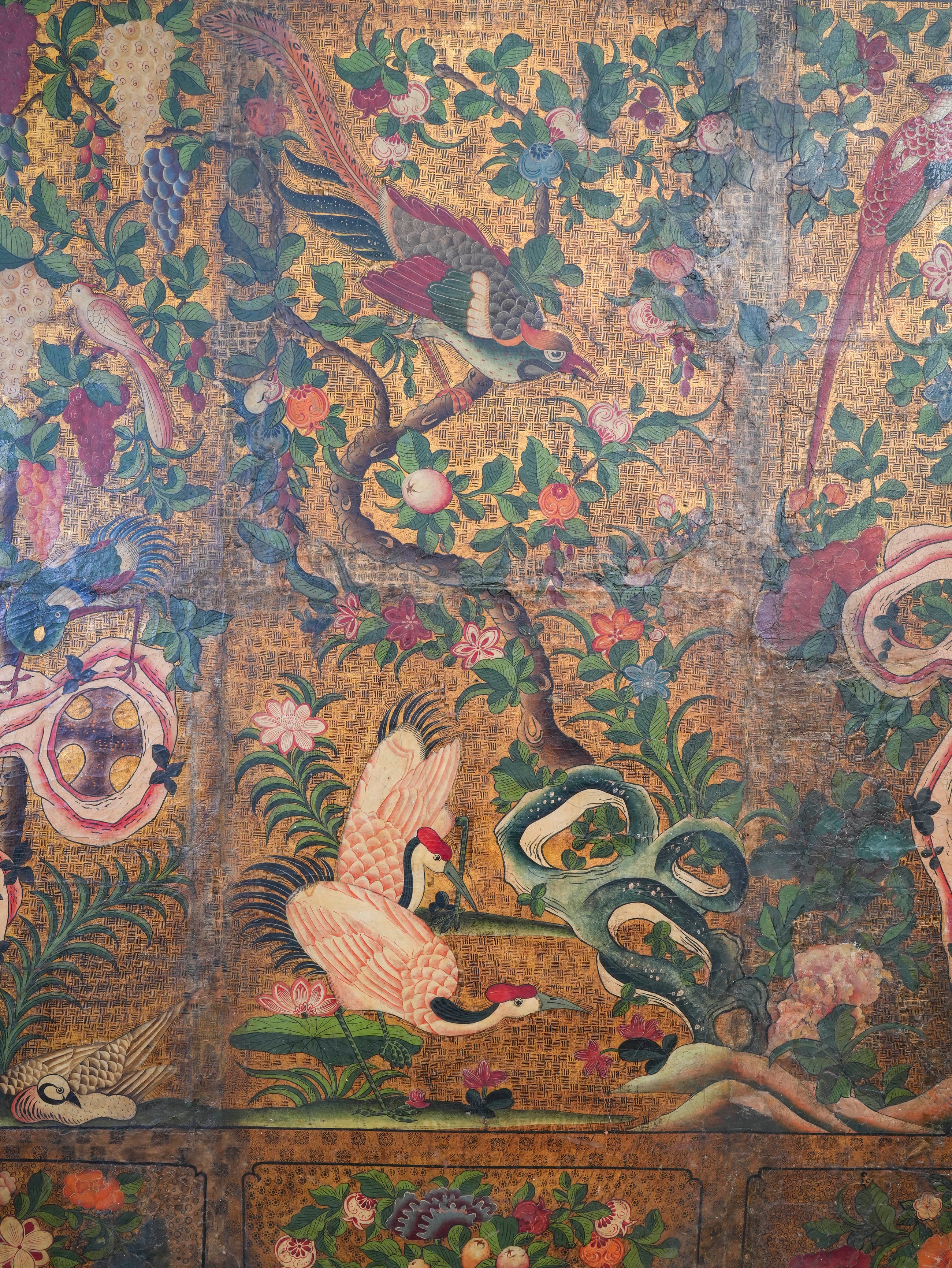 A Pair of Early 18th Century “Japanese” Leather Panels
