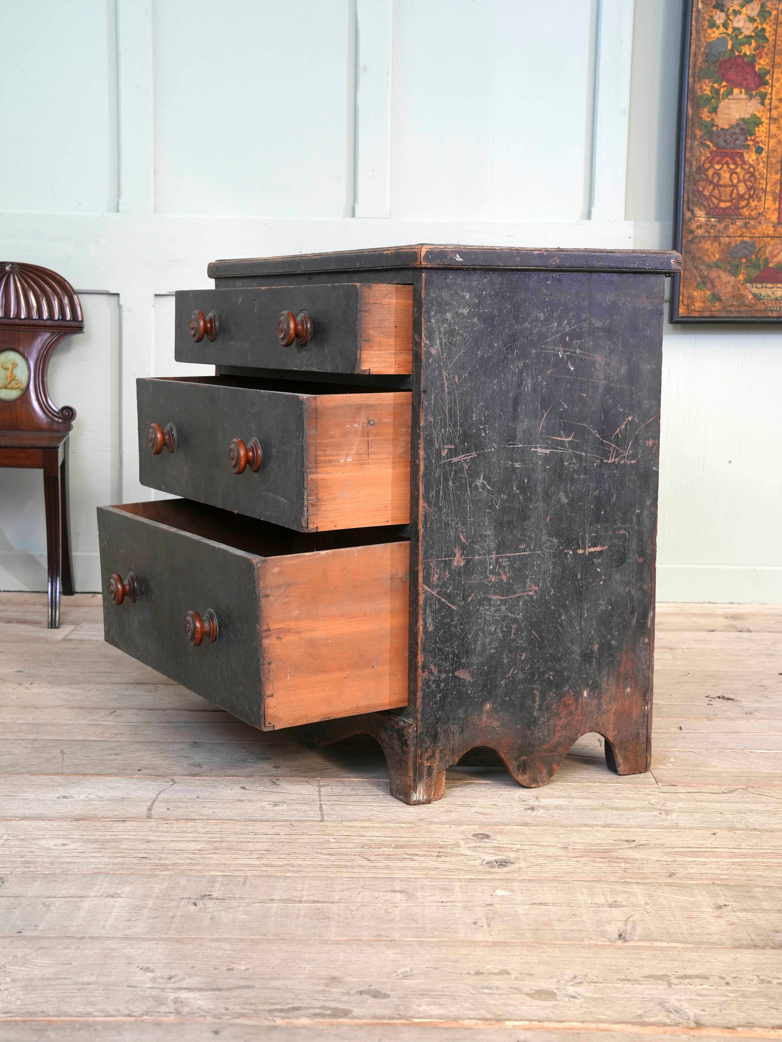 A 19th Century Painted Pine Chest of Drawers
