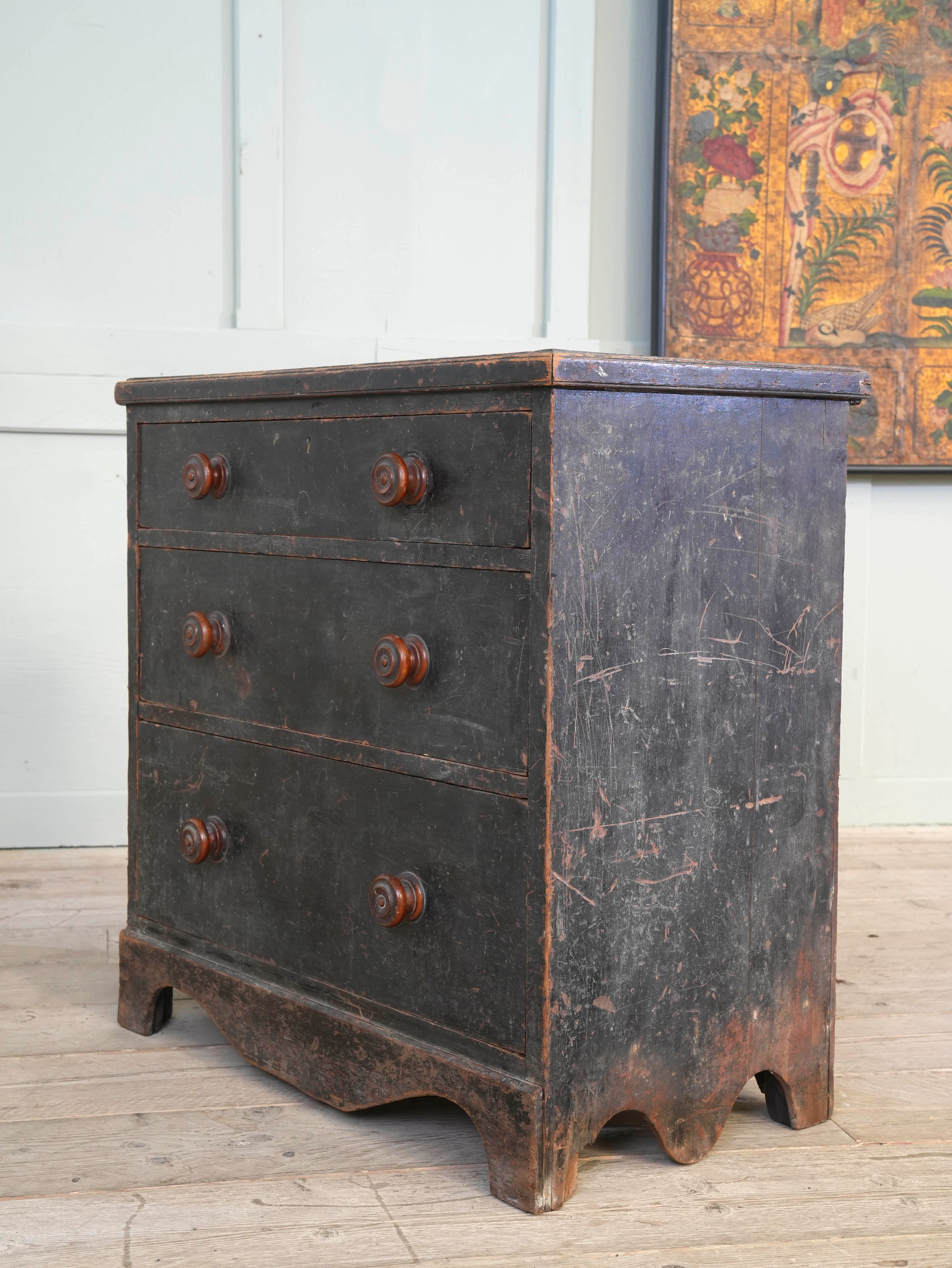 A 19th Century Painted Pine Chest of Drawers