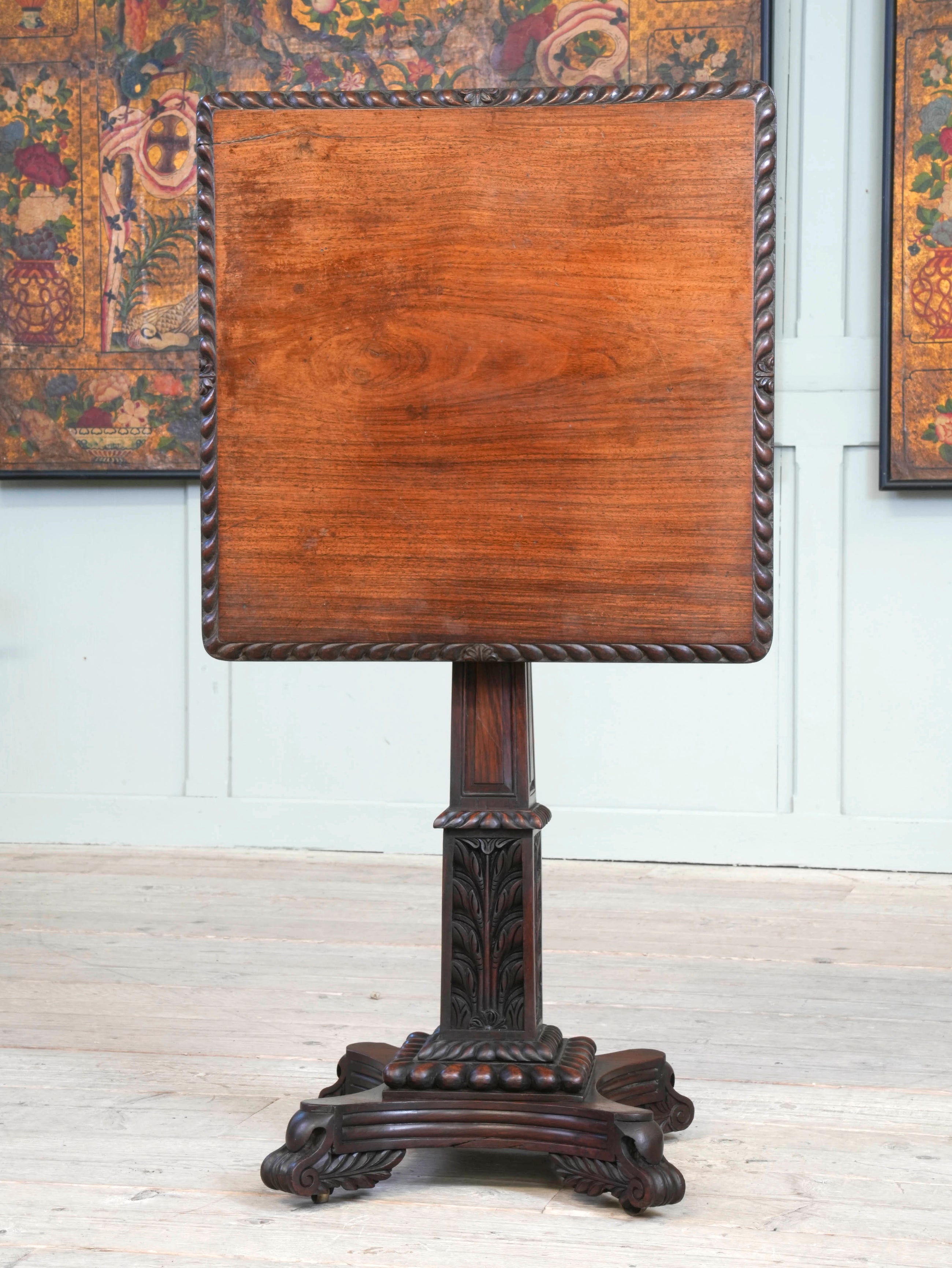 A George IV Anglo Asian Tilt Top Table