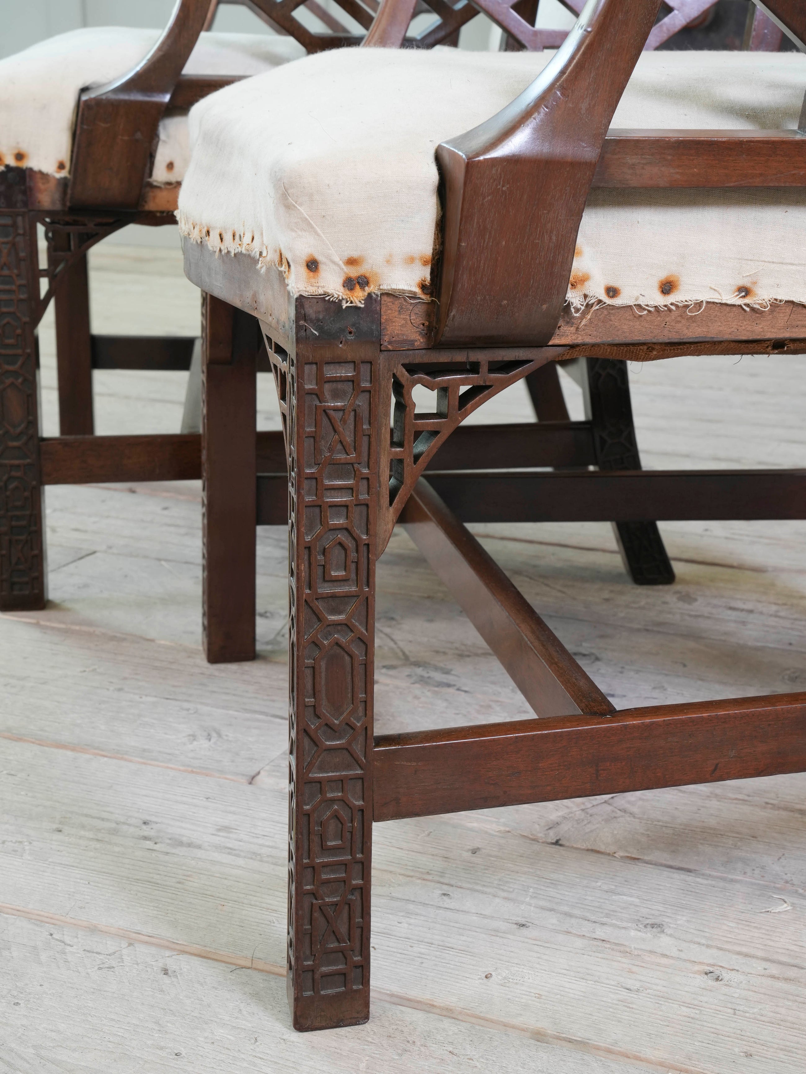 A Pair of Marsh-Jones & Cribb Chinese Chippendale Armchairs