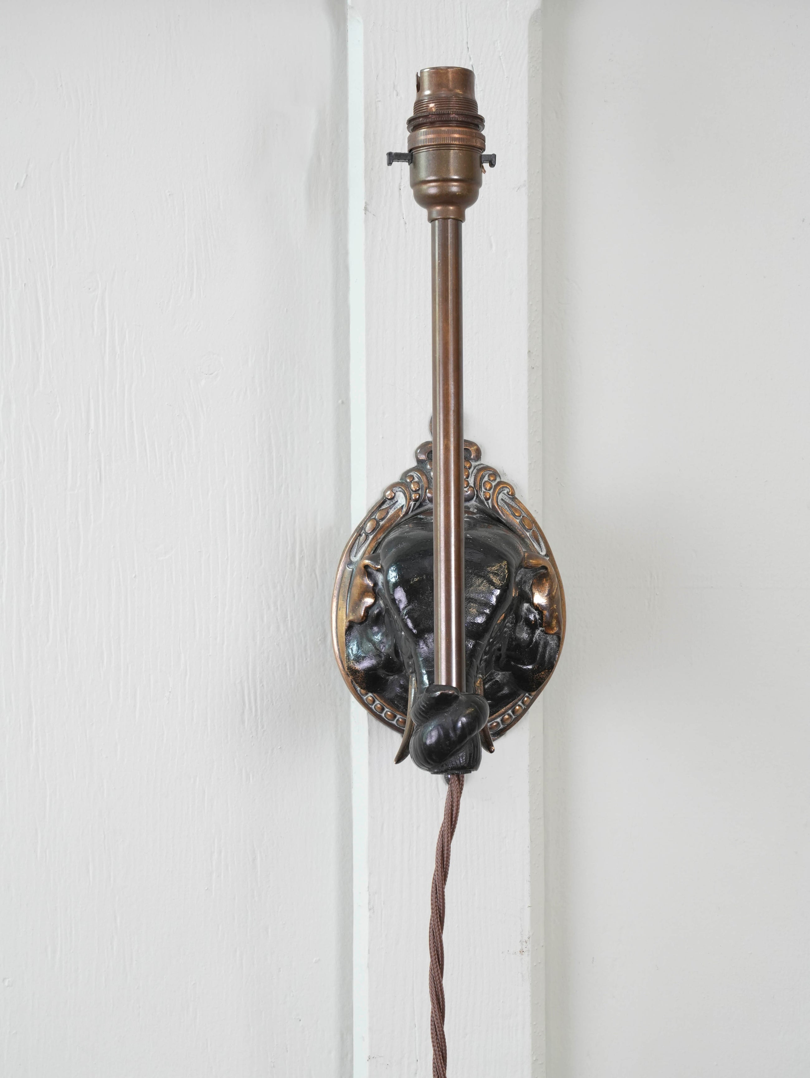 Cold Painted Bronze Elephant Wall Light