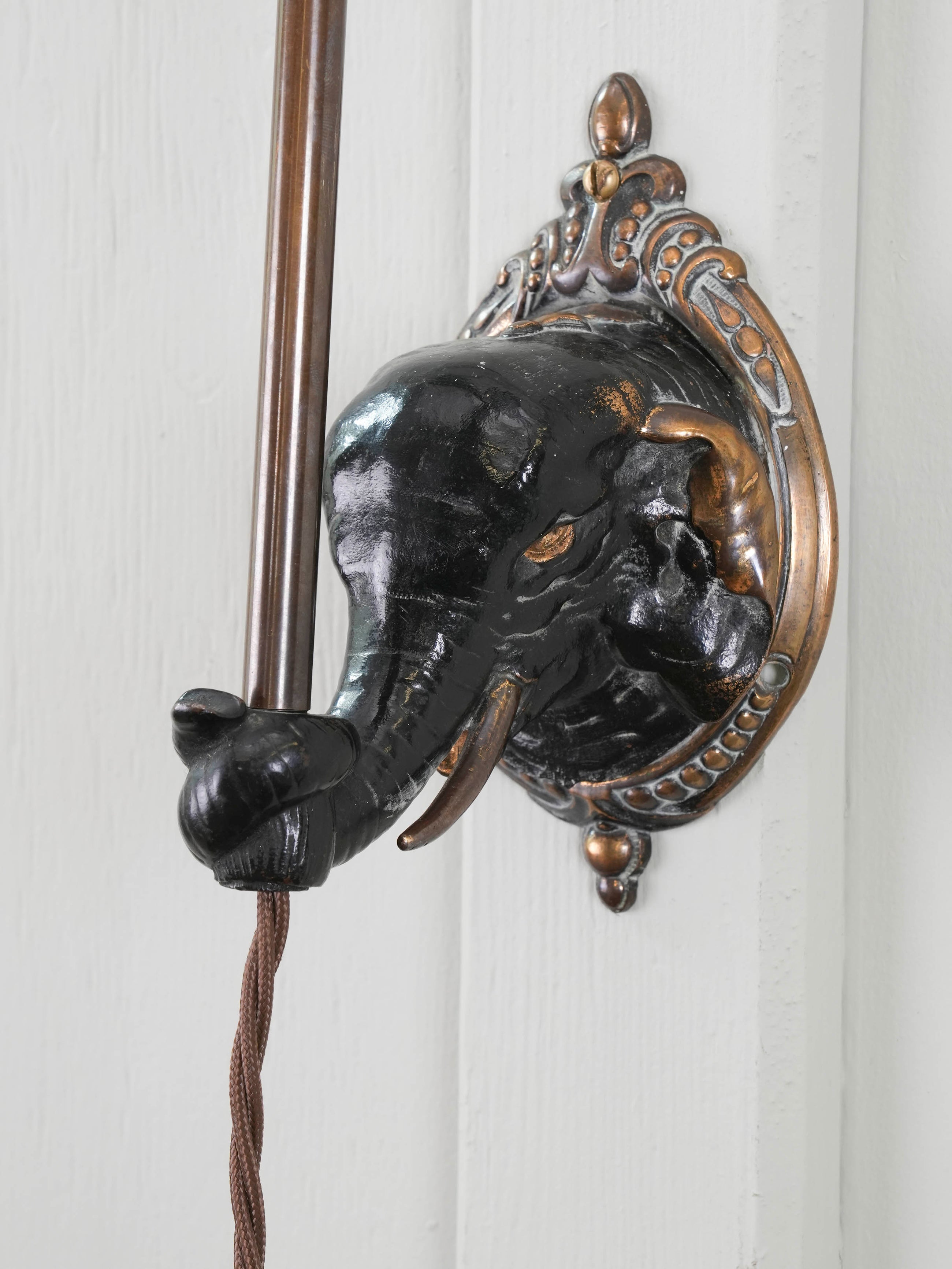 Cold Painted Bronze Elephant Wall Light